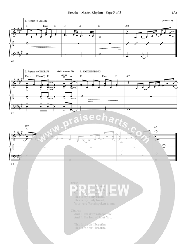 Breathe Rhythm Chart (Marie Barnett)