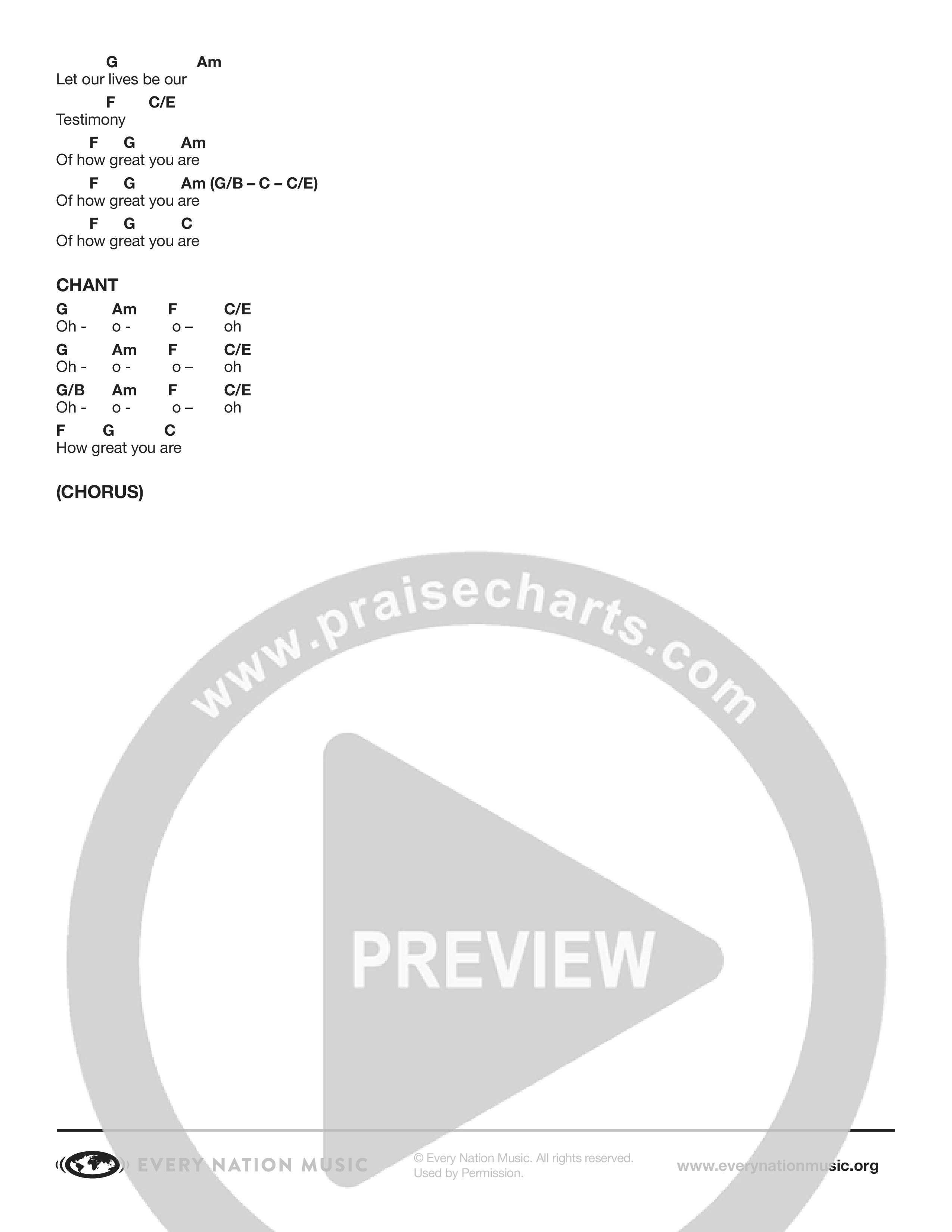 The Father's Heart (Live) Chord Chart (Every Nation Music)