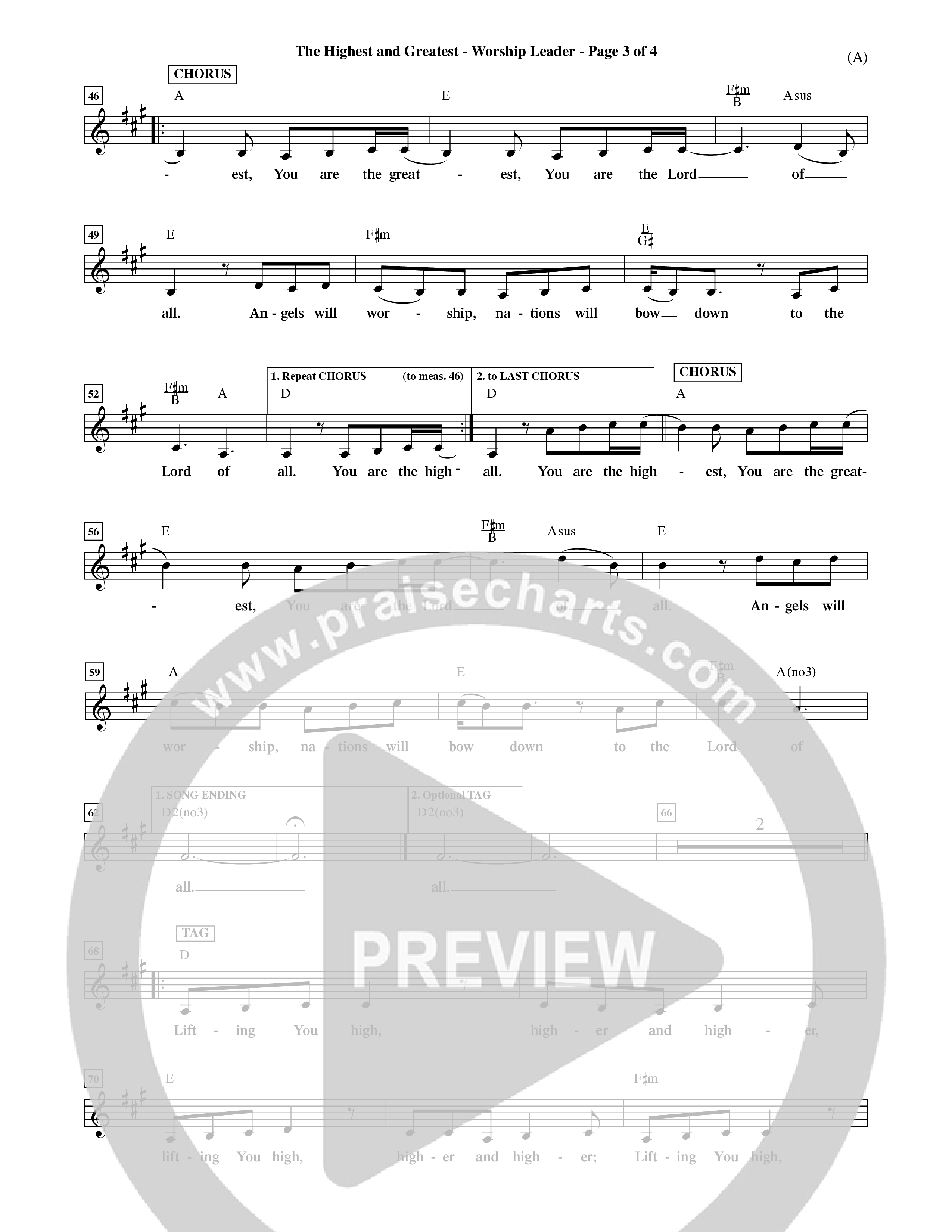 The Highest And The Greatest (Choral Anthem SATB) Rhythm Pack (Word Music Choral / Arr. David Shipps)