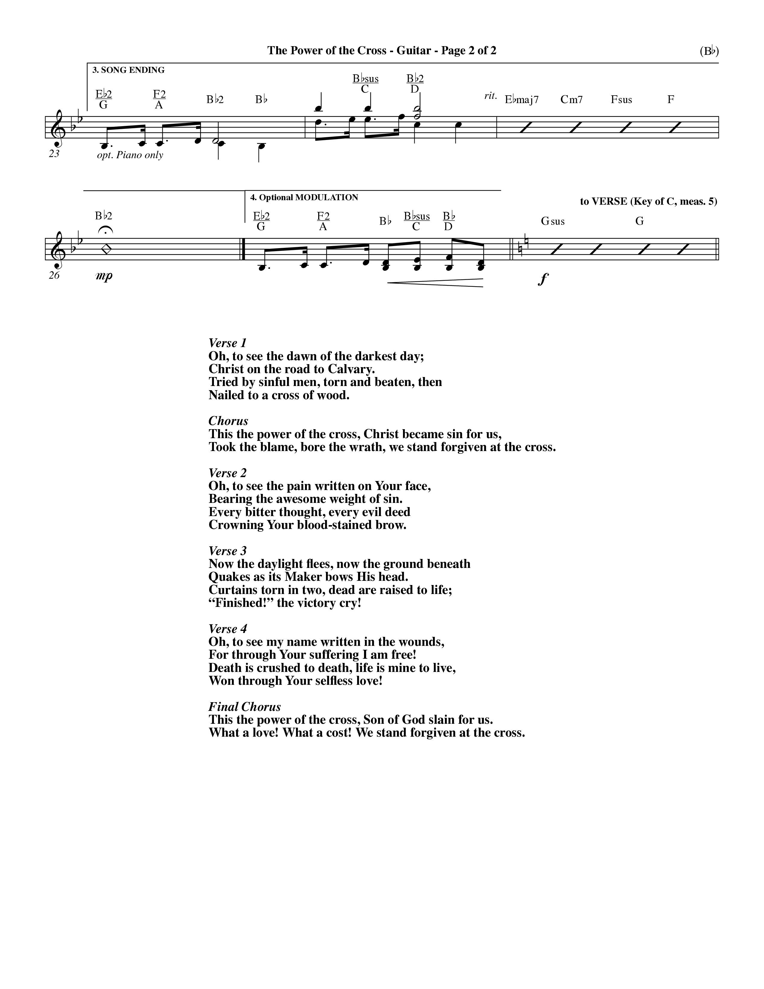 The Power Of The Cross (Choral Anthem SATB) PraiseBand (incl. Brass) (Word Music Choral / Orch. David Winkler)