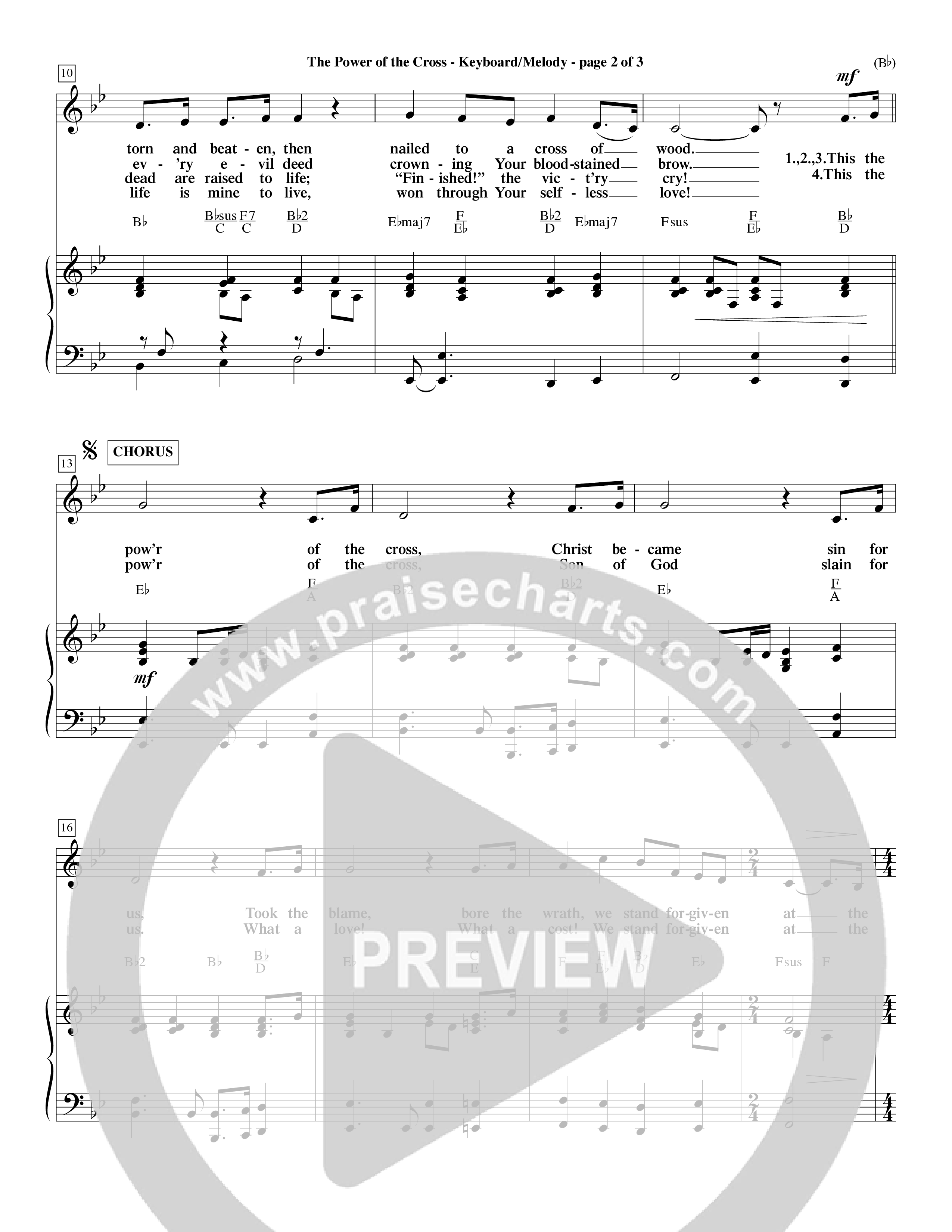 The Power Of The Cross (Choral Anthem SATB) Piano/Vocal (Melody) (Word Music Choral / Orch. David Winkler)