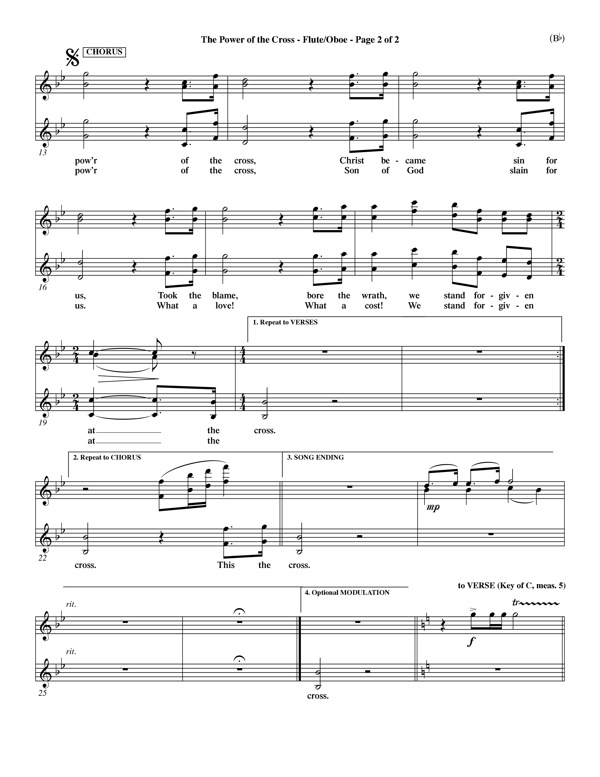 The Power Of The Cross (Choral Anthem SATB) Flute/Oboe (Word Music Choral / Orch. David Winkler)
