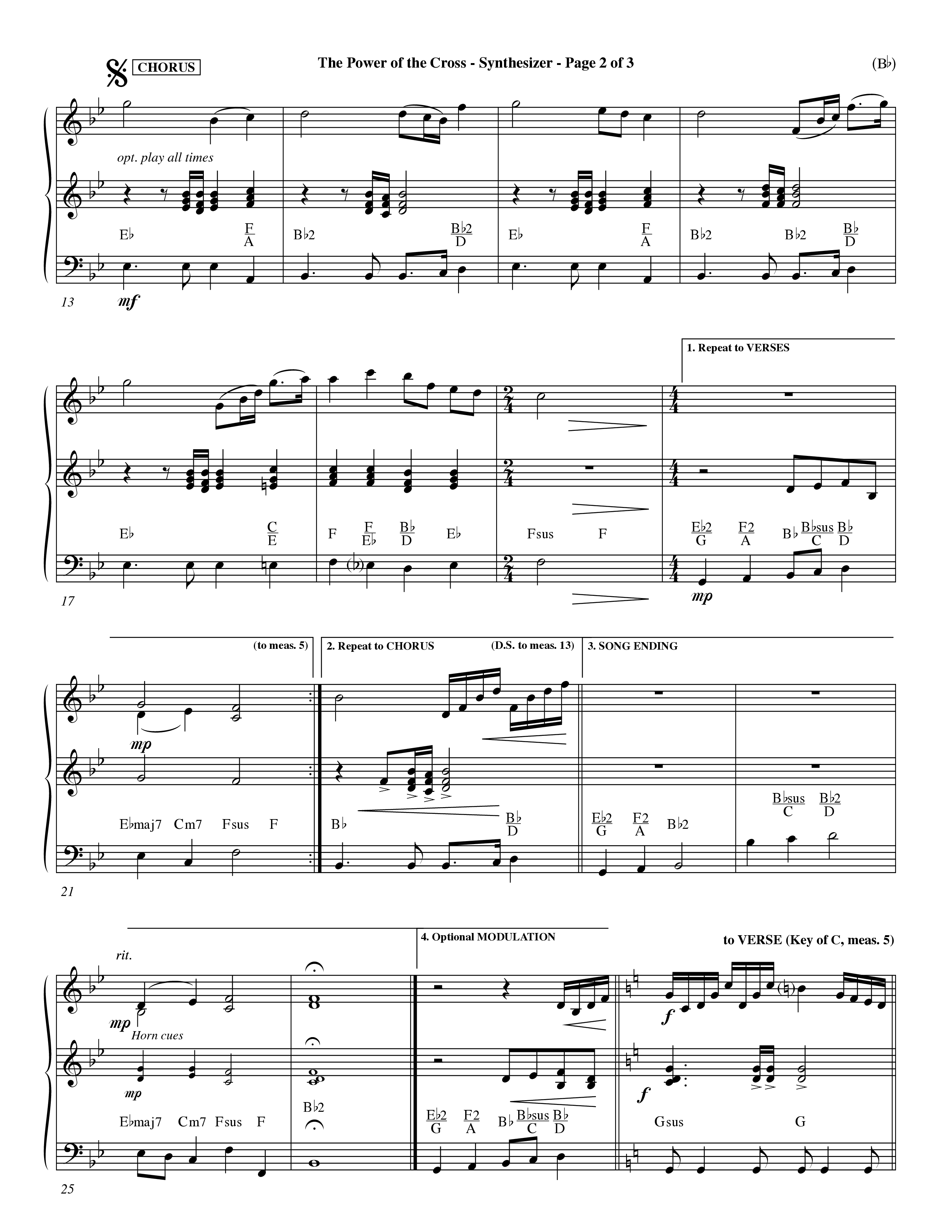The Power Of The Cross (Choral Anthem SATB) Synth (Word Music Choral / Orch. David Winkler)