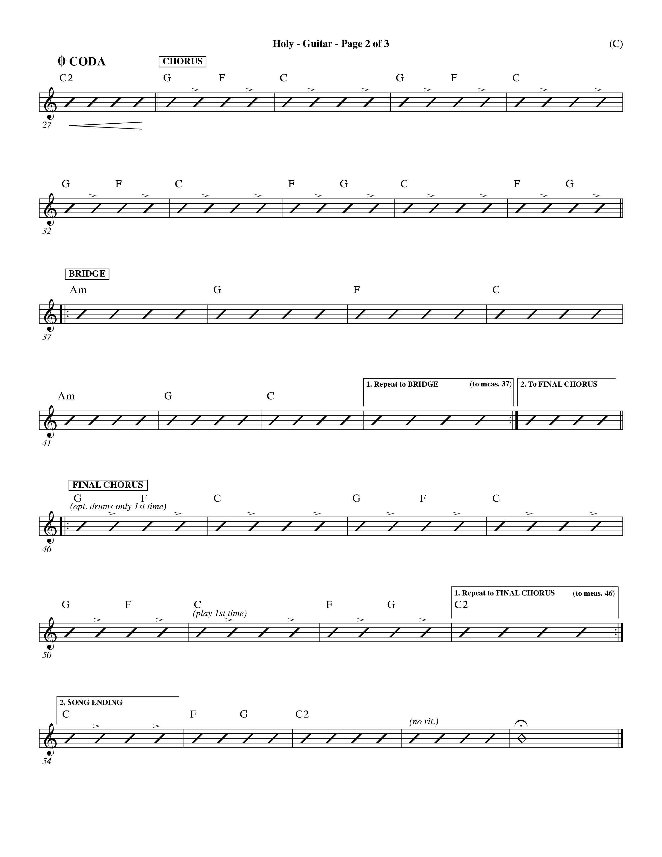 Holy (Choral Anthem SATB) Acoustic Guitar (Word Music Choral / Arr. Dave Williamson)