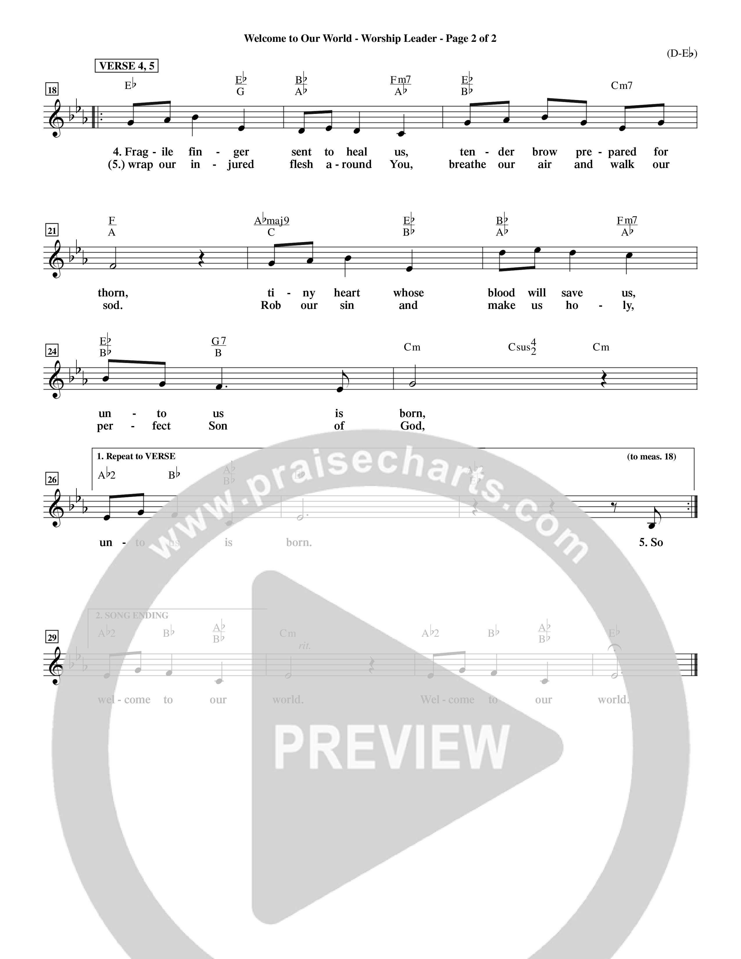 Welcome To Our World (Choral Anthem SATB) Rhythm Pack (Word Music Choral / Orch. Jim Gray)