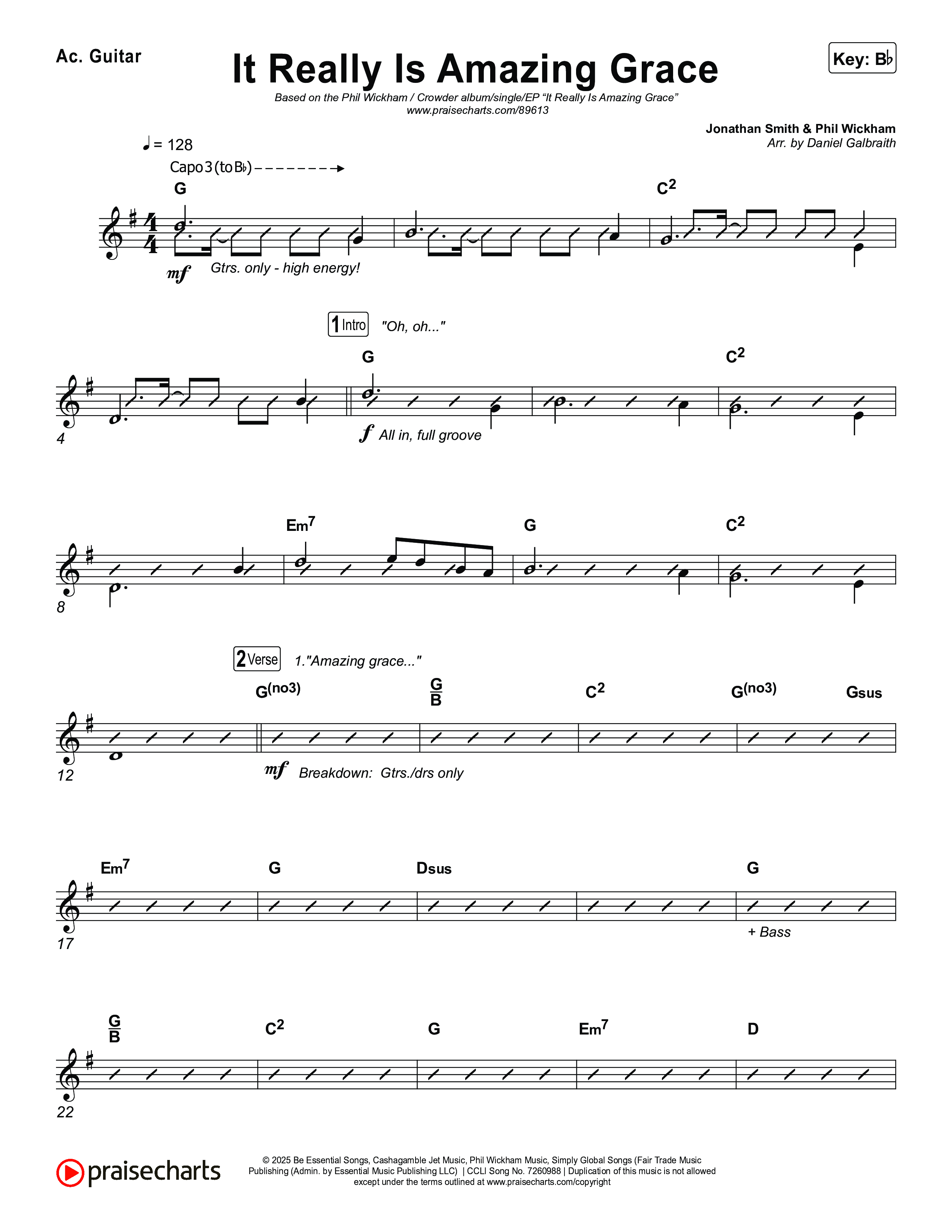 It Really Is Amazing Grace Acoustic Guitar (Phil Wickham / Crowder)