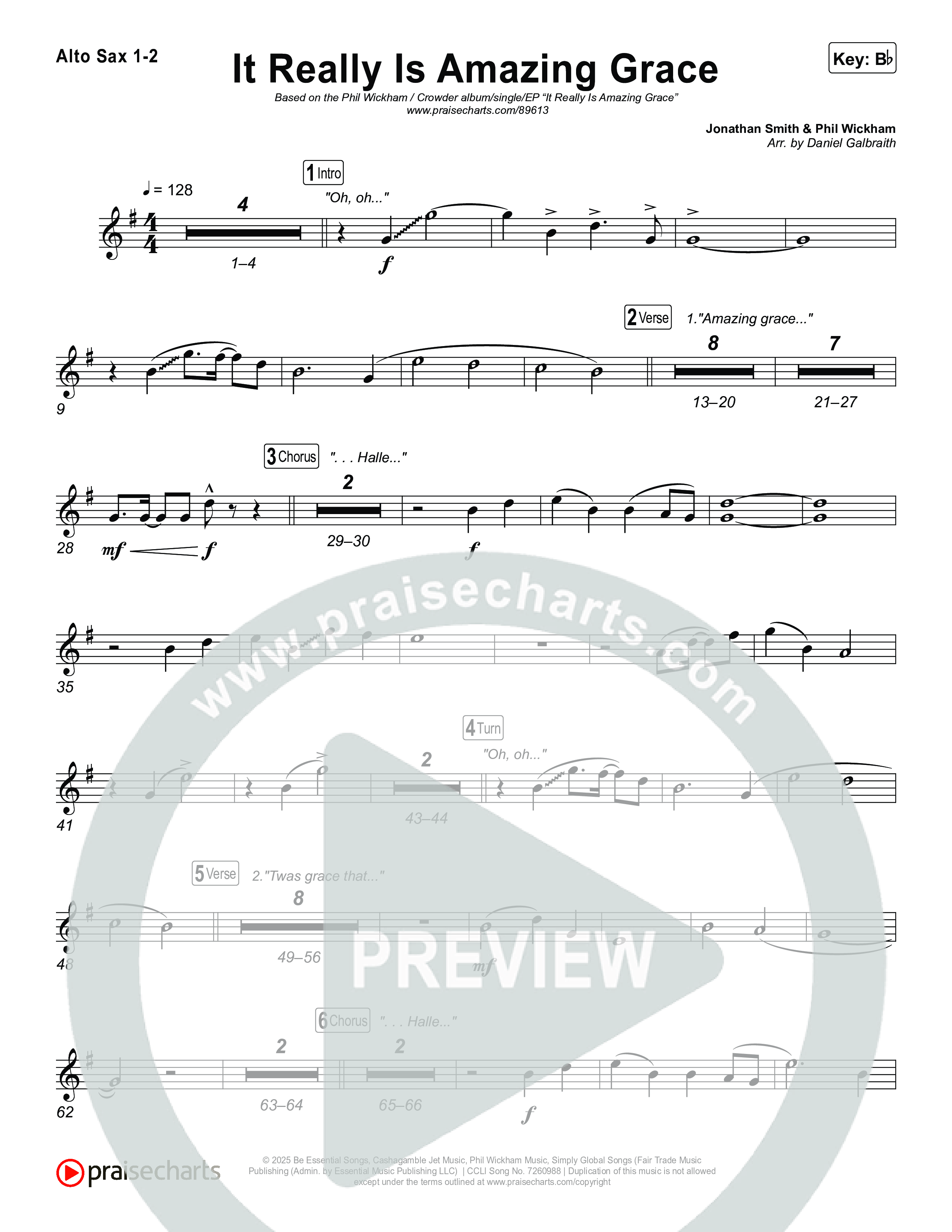 It Really Is Amazing Grace Sax Pack (Phil Wickham / Crowder)