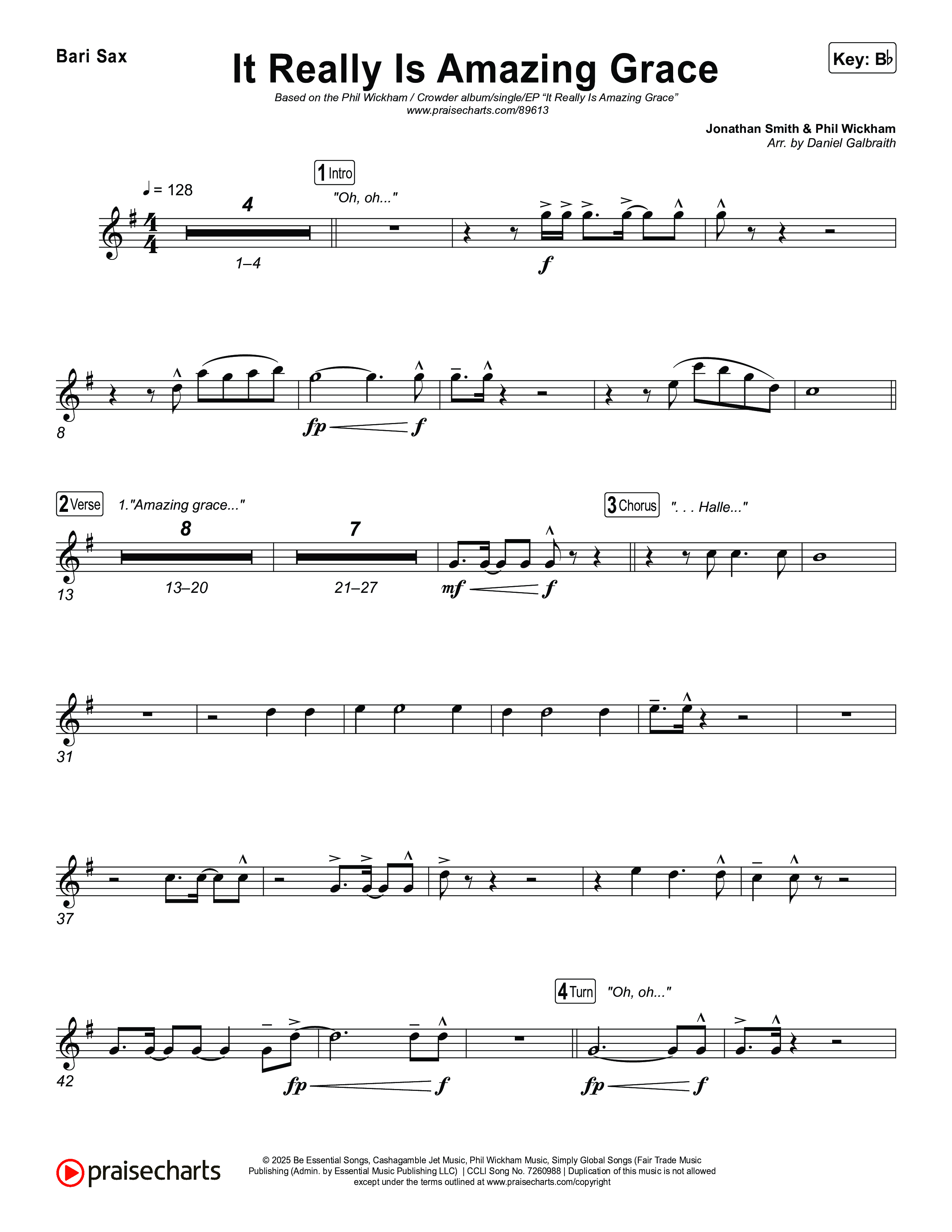 It Really Is Amazing Grace Bari Sax (Phil Wickham / Crowder)