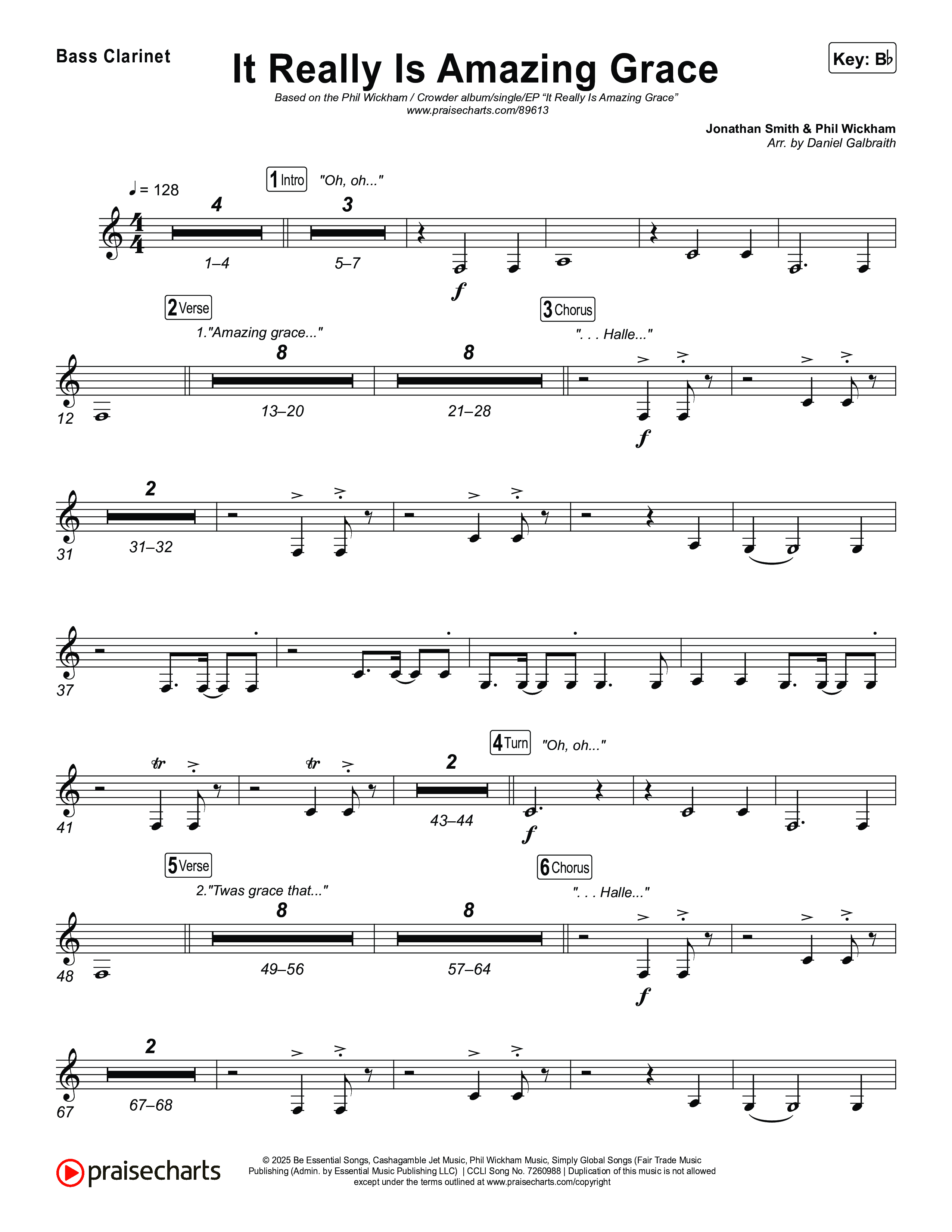 It Really Is Amazing Grace Bass Clarinet (Phil Wickham / Crowder)