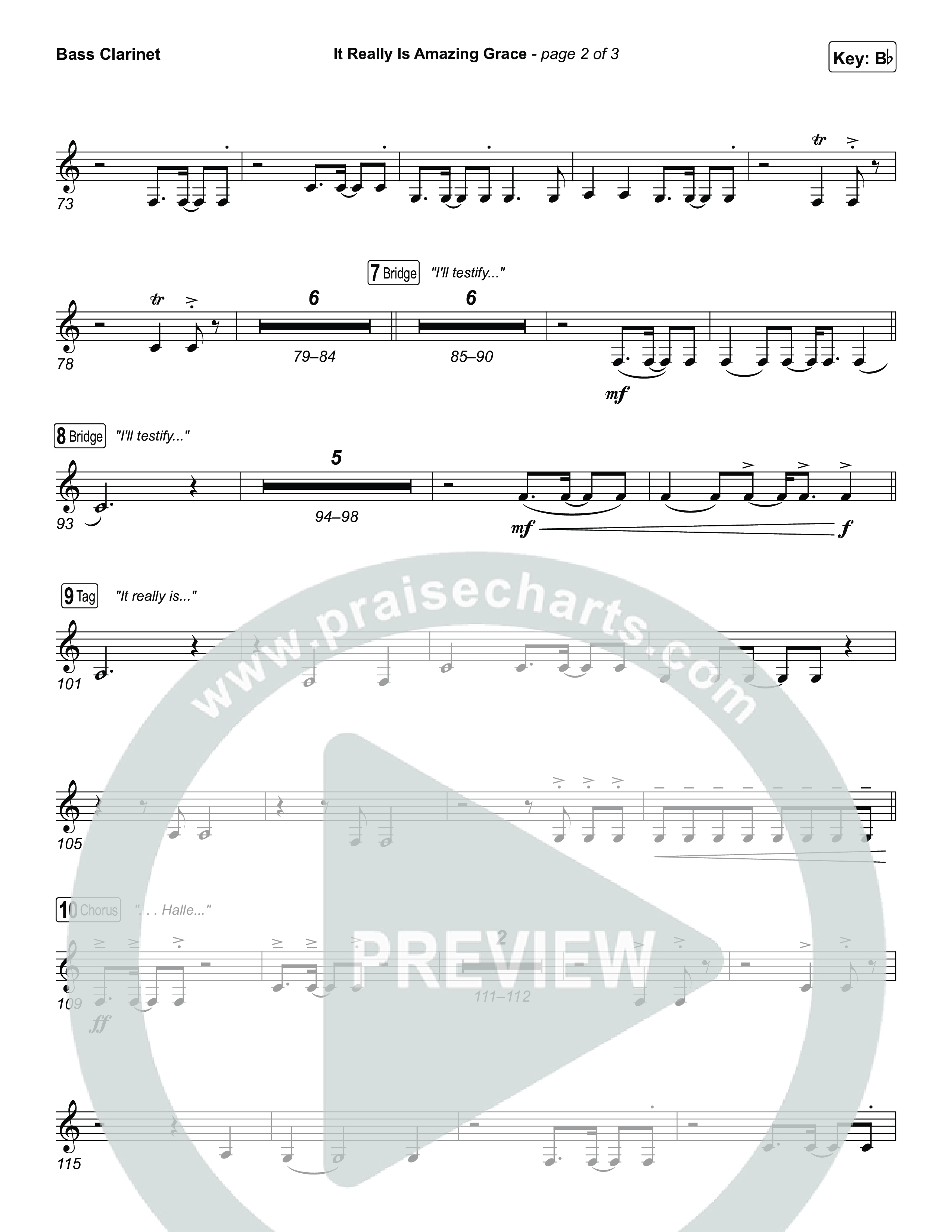 It Really Is Amazing Grace Bass Clarinet (Phil Wickham / Crowder)