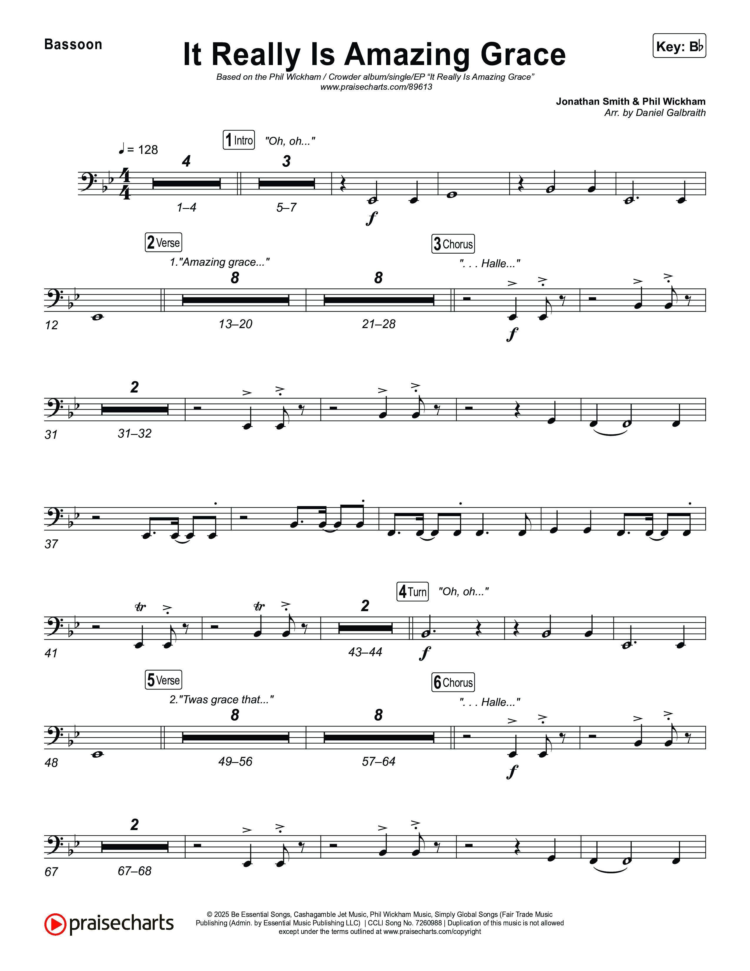 It Really Is Amazing Grace Bassoon (Phil Wickham / Crowder)