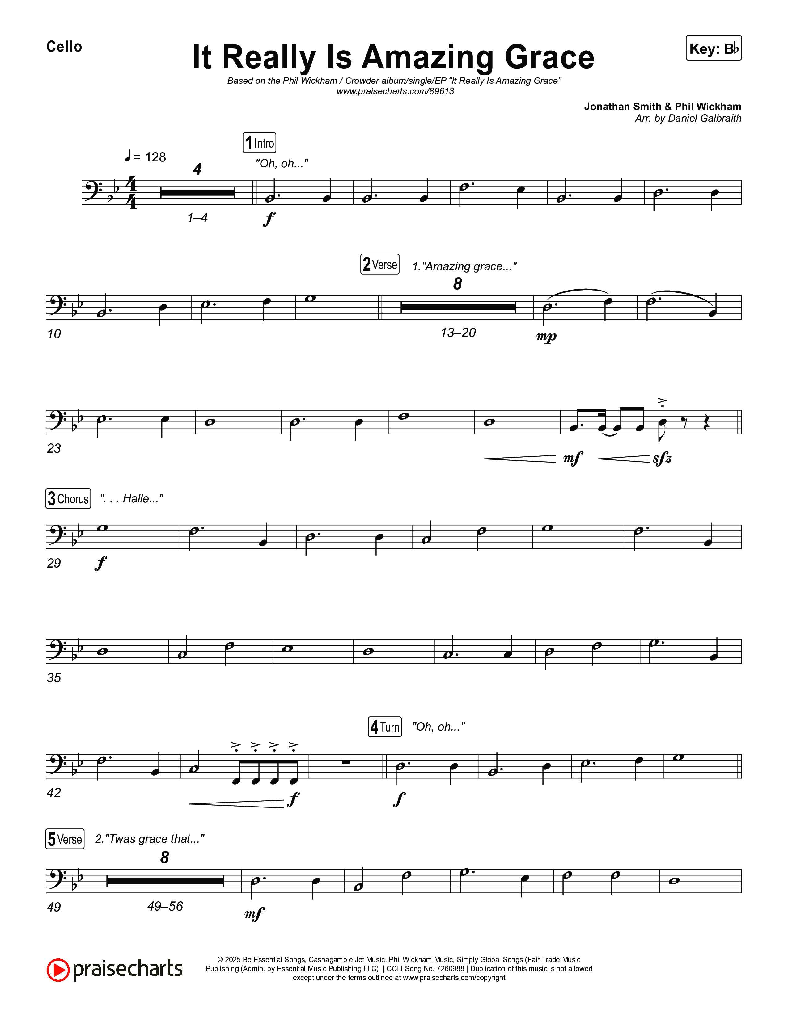 It Really Is Amazing Grace Cello (Phil Wickham / Crowder)