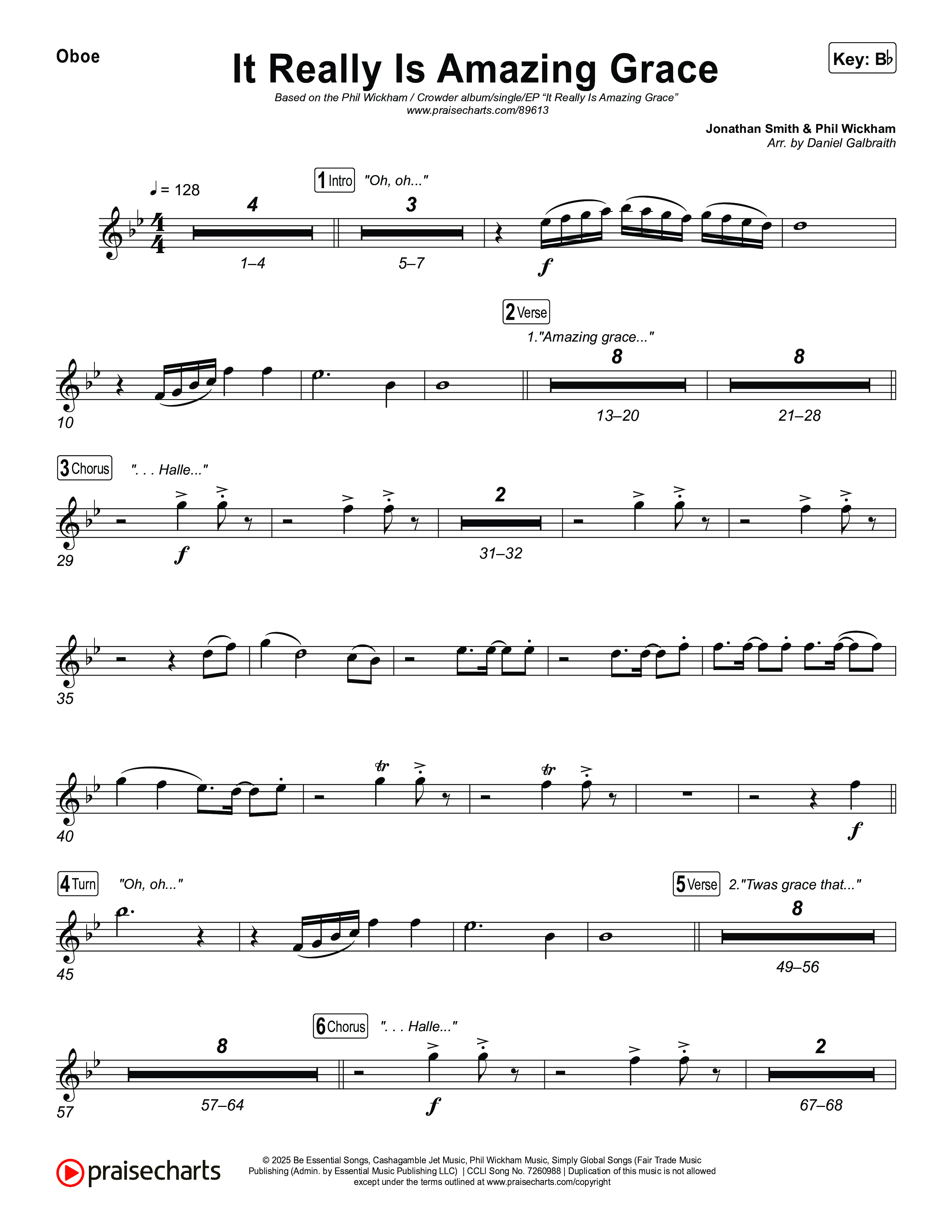 It Really Is Amazing Grace Oboe (Phil Wickham / Crowder)