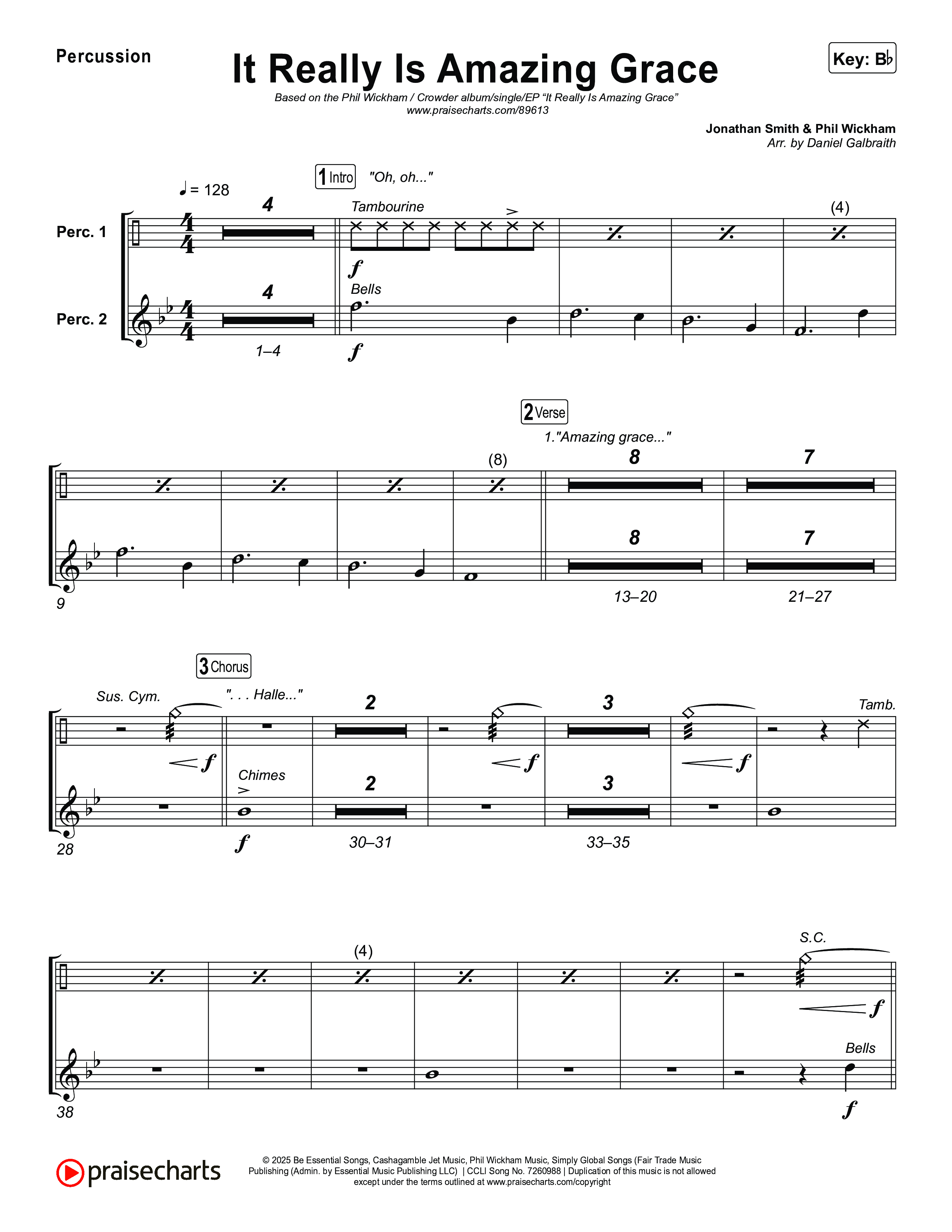 It Really Is Amazing Grace Percussion (Phil Wickham / Crowder)