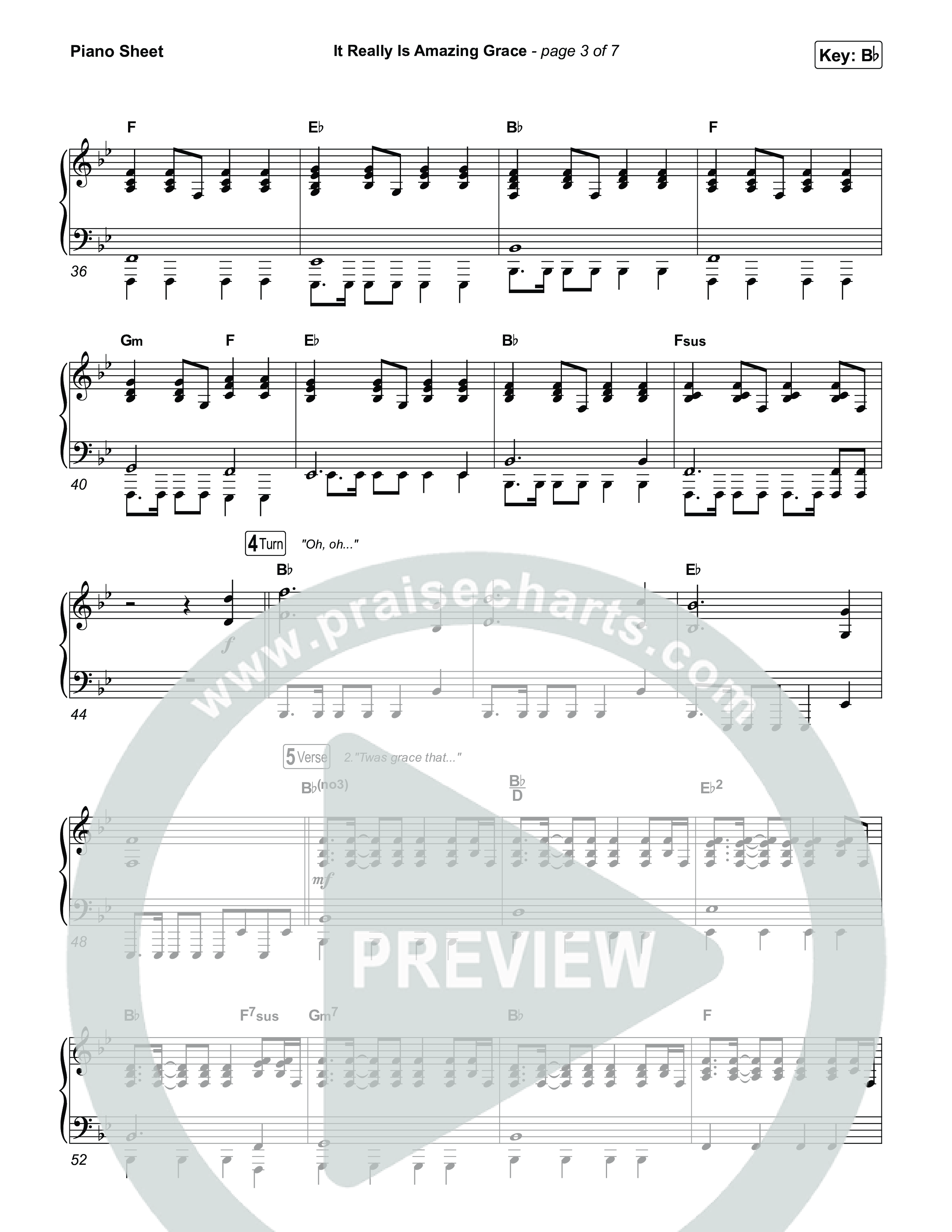 It Really Is Amazing Grace Piano Sheet (Phil Wickham / Crowder)