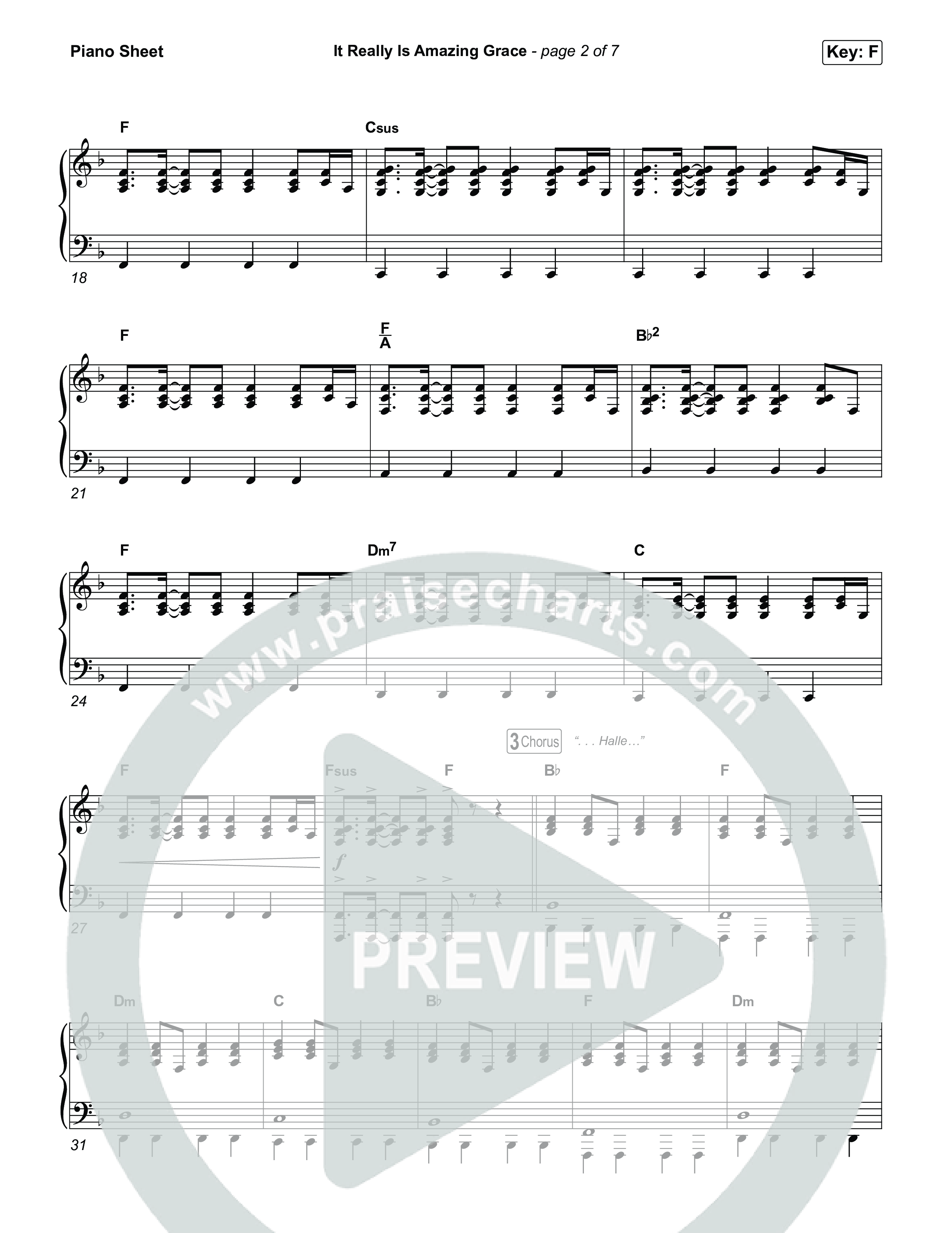 It Really Is Amazing Grace Piano Sheet (Phil Wickham / Crowder)