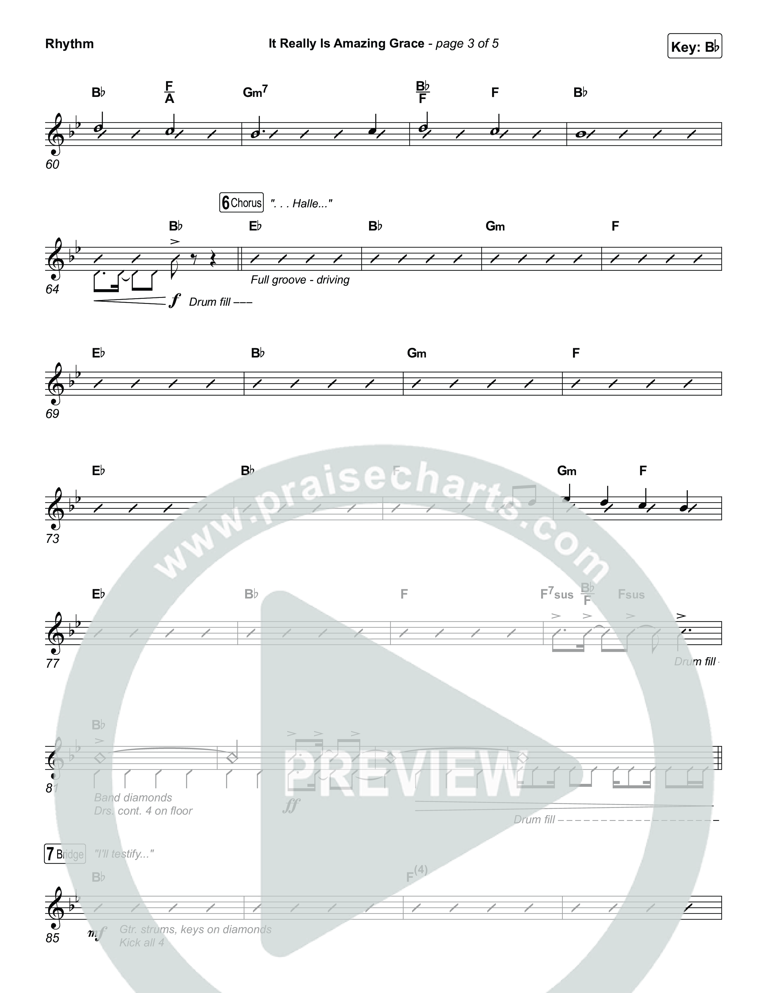 It Really Is Amazing Grace Rhythm Chart (Phil Wickham / Crowder)