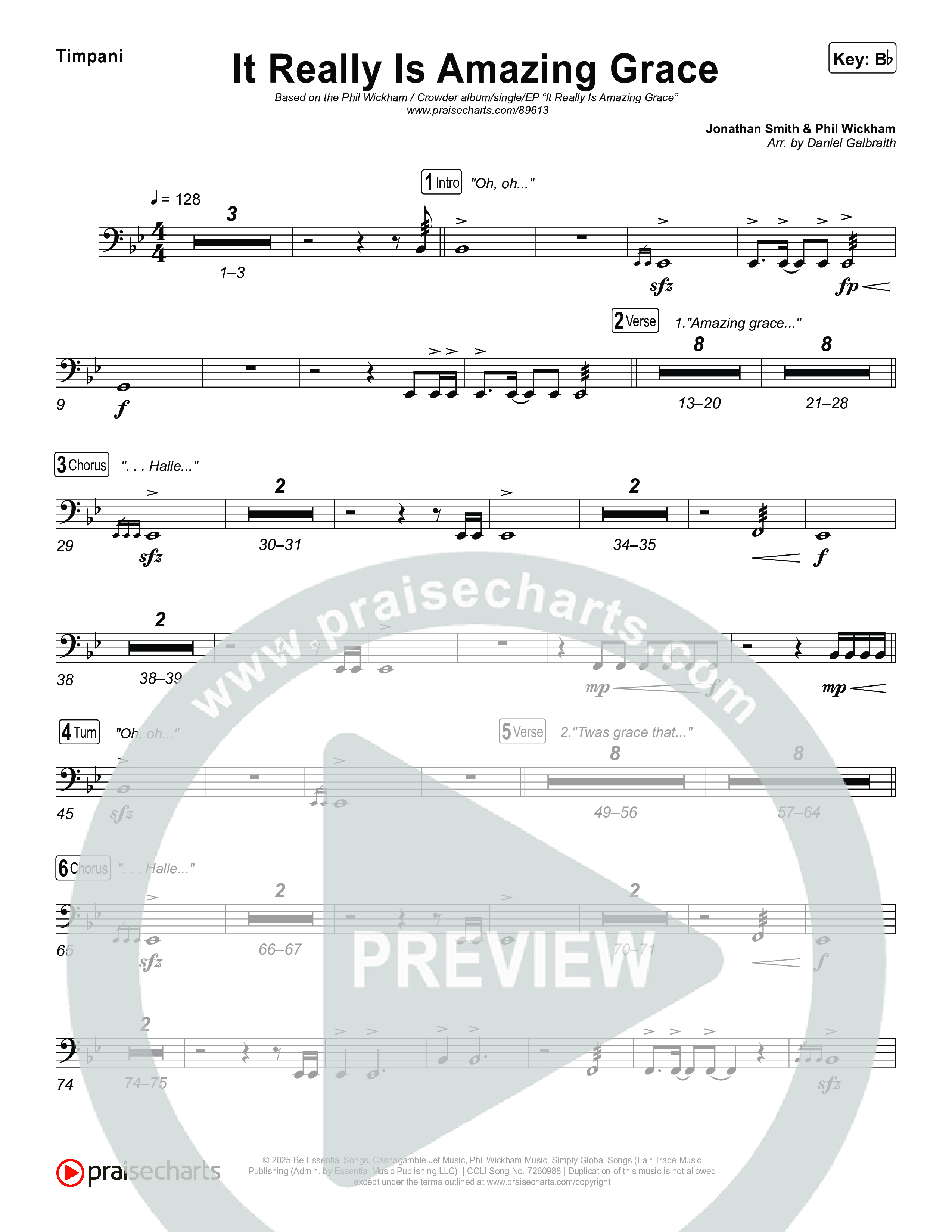 It Really Is Amazing Grace Timpani (Phil Wickham / Crowder)