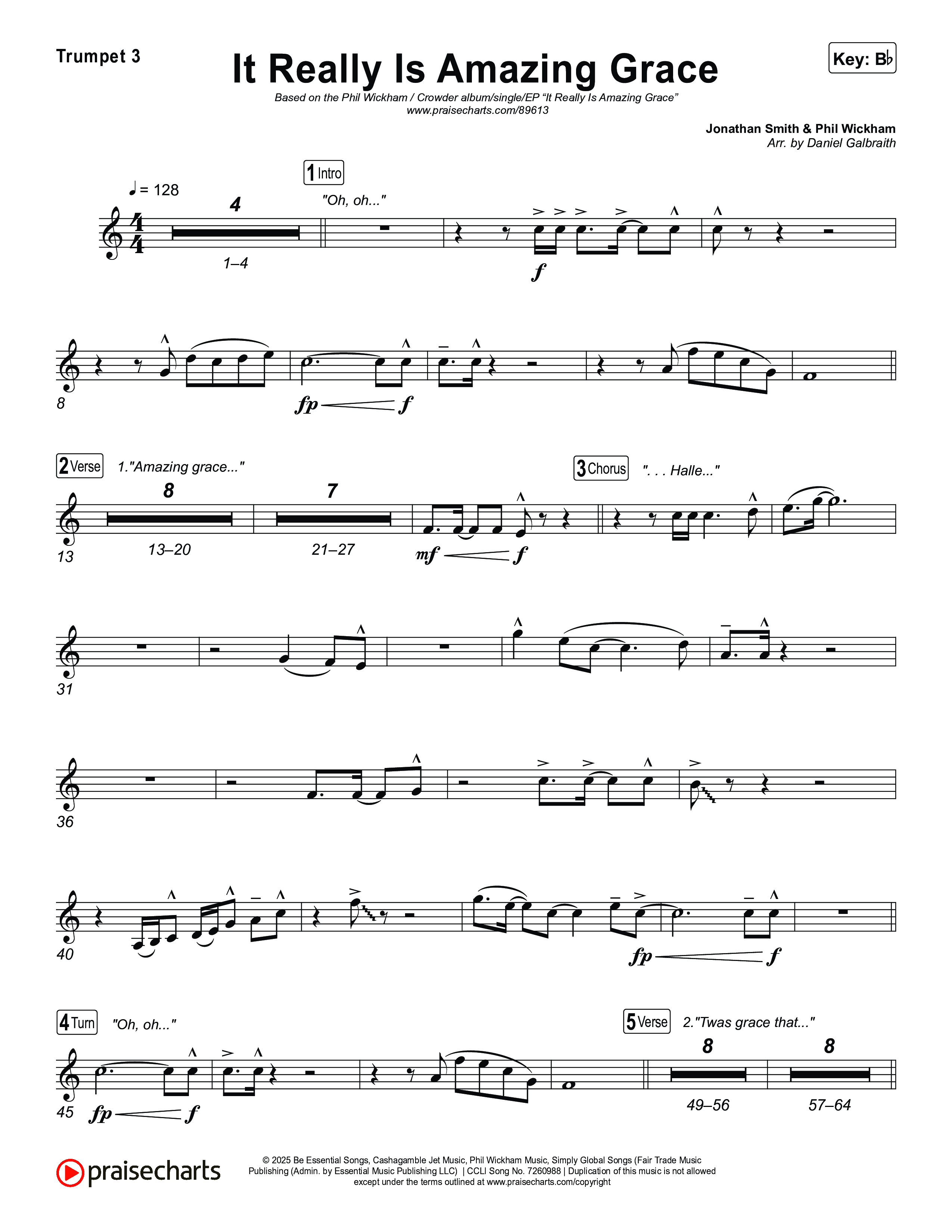 It Really Is Amazing Grace Trumpet 3 (Phil Wickham / Crowder)