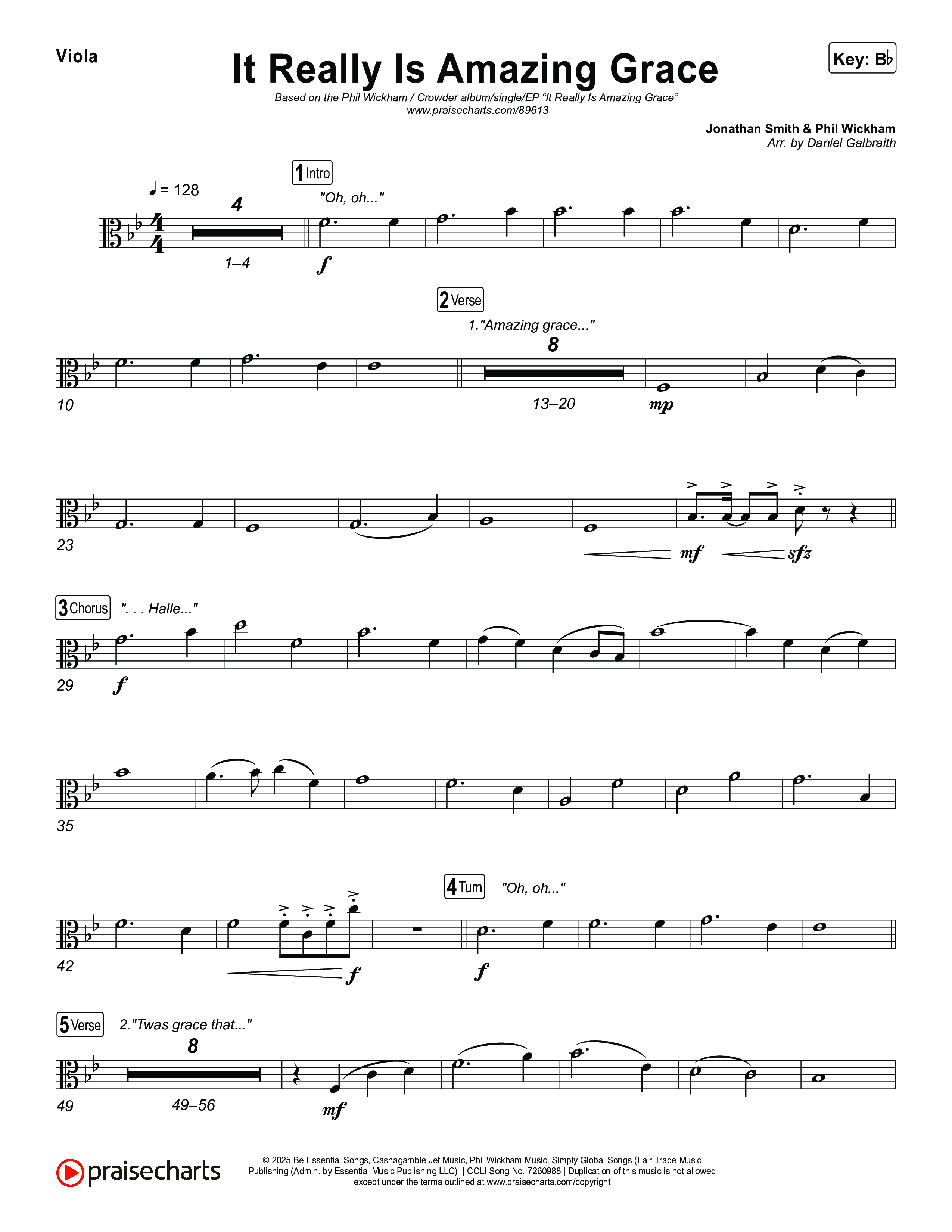 It Really Is Amazing Grace Viola (Phil Wickham / Crowder)