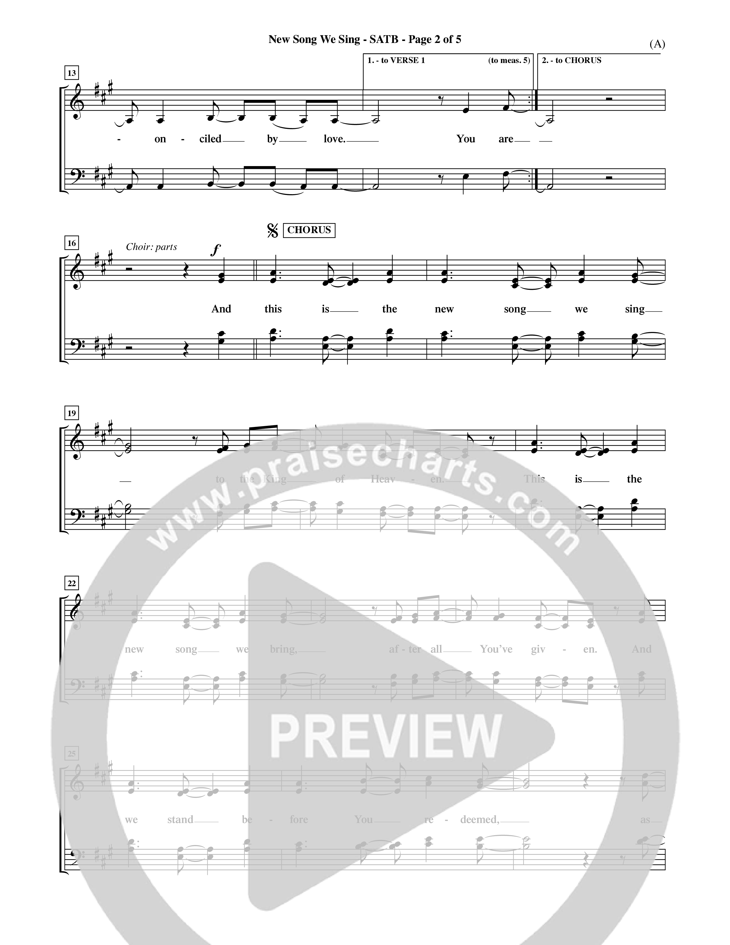 New Song We Sing (Choral Anthem SATB) Choir Sheet (SATB) (Word Music Choral / Arr. David Shipps)