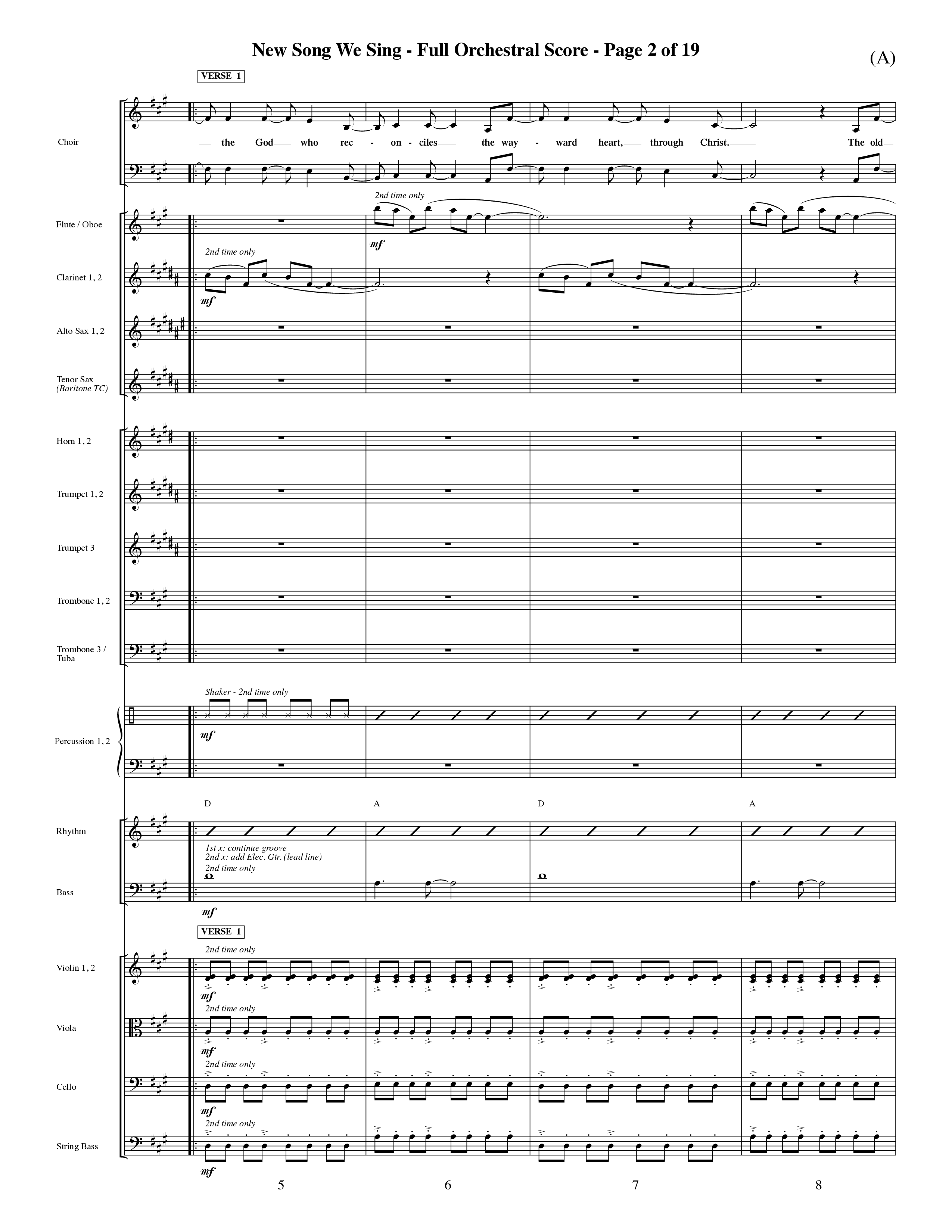 New Song We Sing (Choral Anthem SATB) Orchestration (Word Music Choral / Arr. David Shipps)