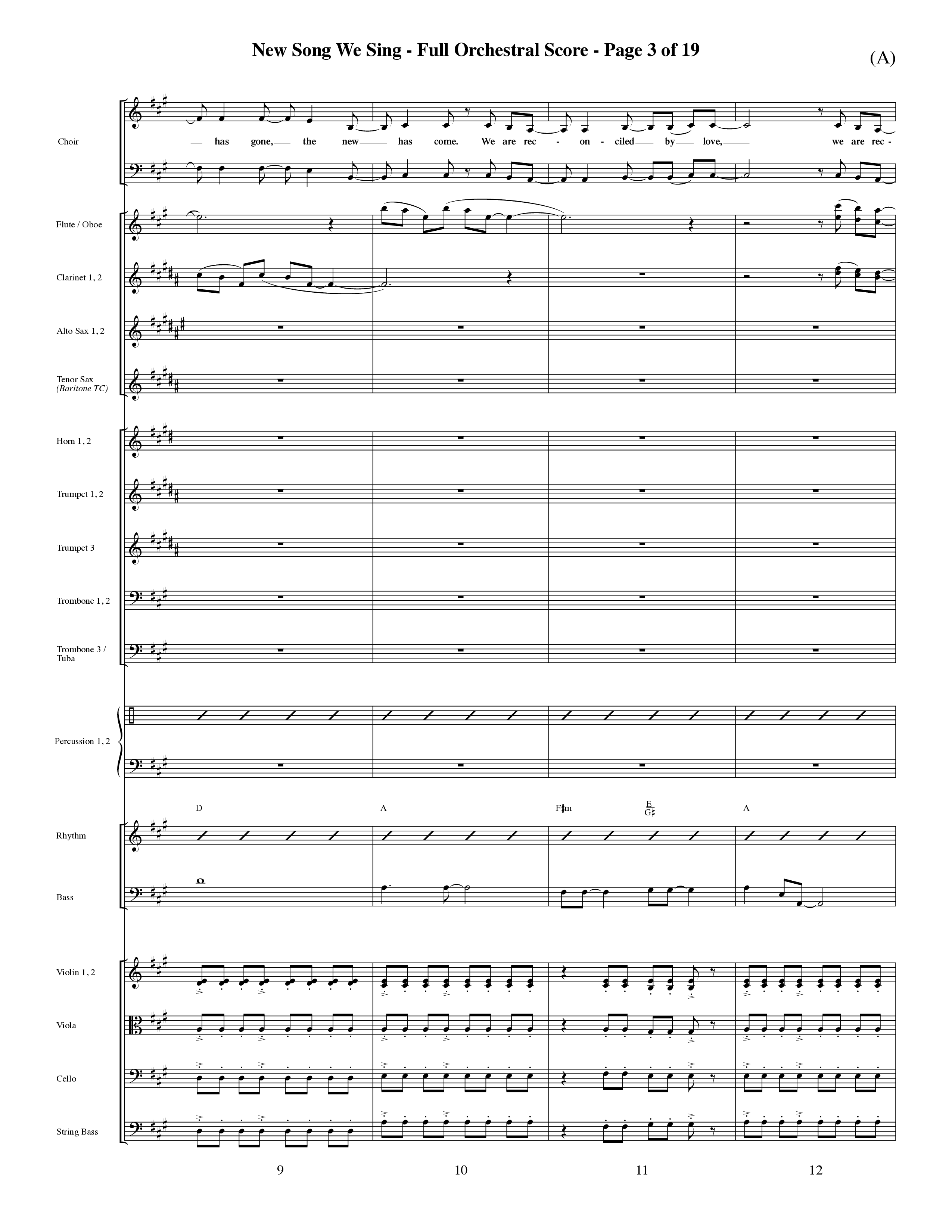 New Song We Sing (Choral Anthem SATB) Orchestration (Word Music Choral / Arr. David Shipps)