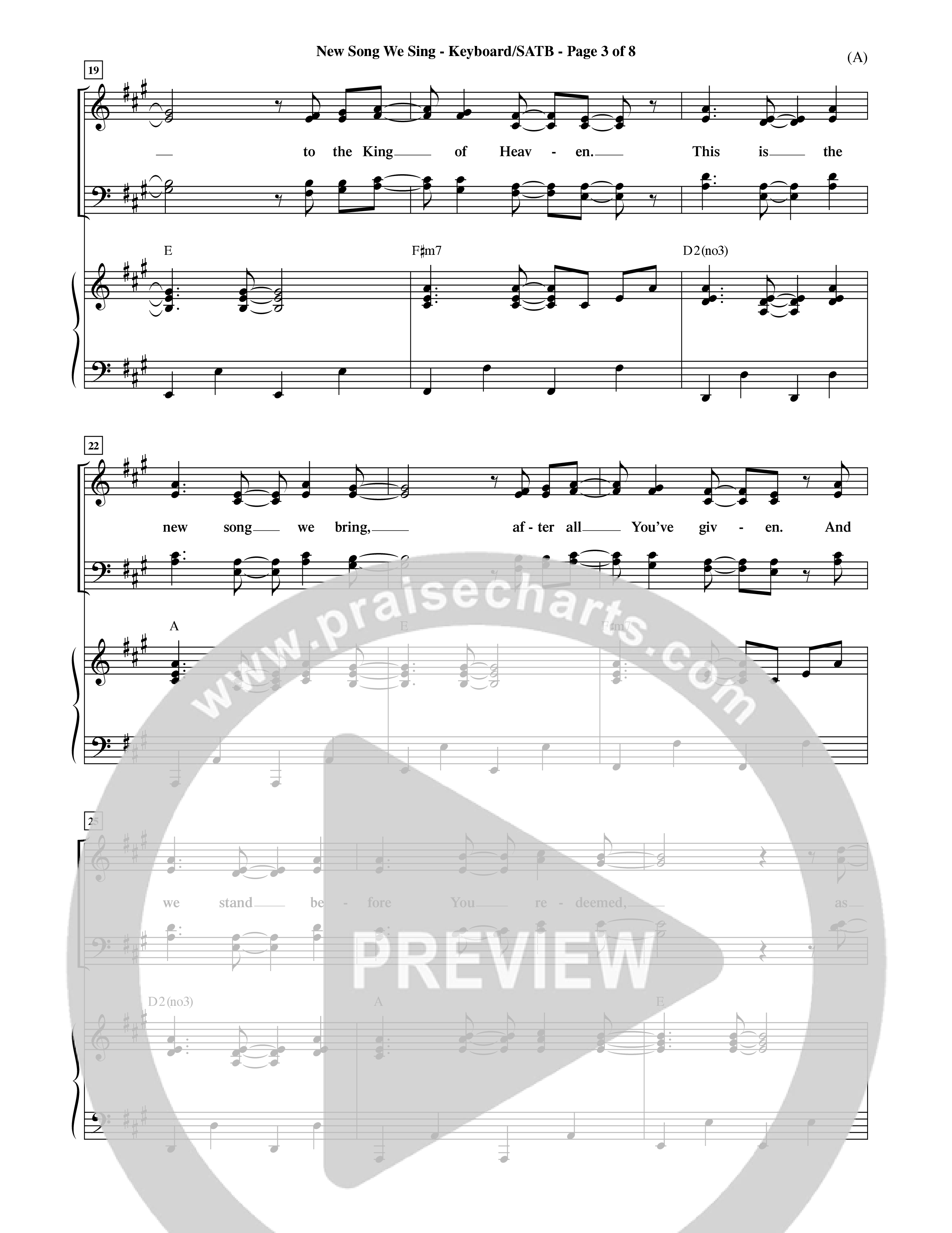 New Song We Sing (Choral Anthem SATB) Keyboard/Vocal (SATB) (Word Music Choral / Arr. David Shipps)