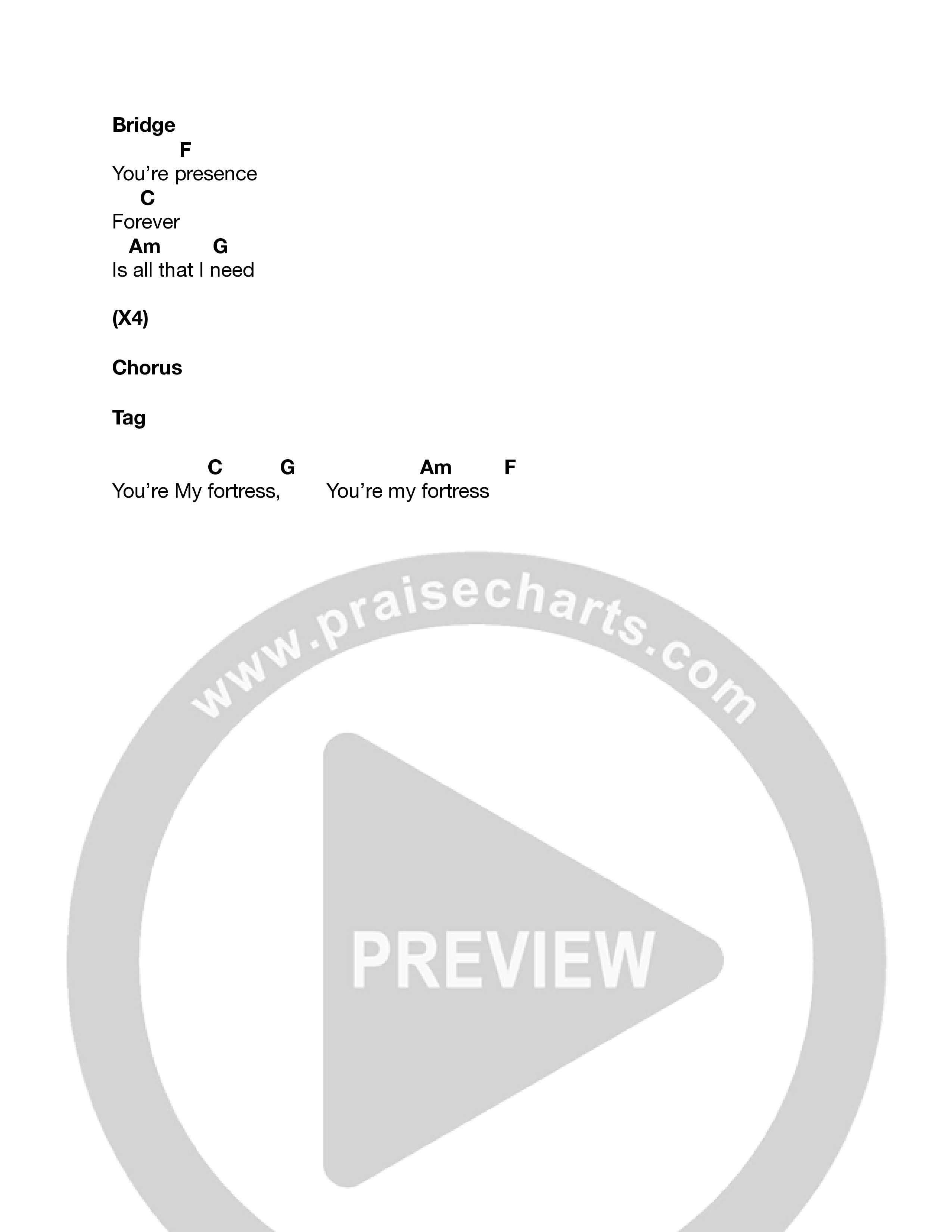 Fortress Chord Chart (Chris McQuistion)