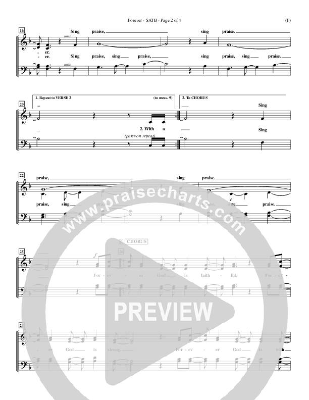 Forever Choir Vocals (SATB) (Chris Tomlin)