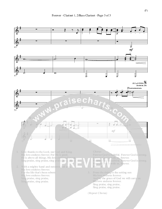 Forever Clarinet 1/2 (Chris Tomlin)