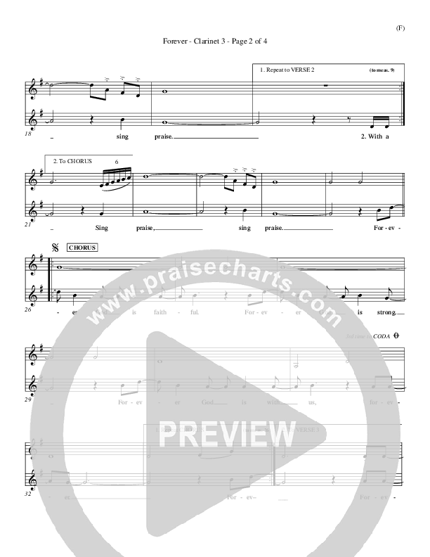 Forever Clarinet 3 (Chris Tomlin)