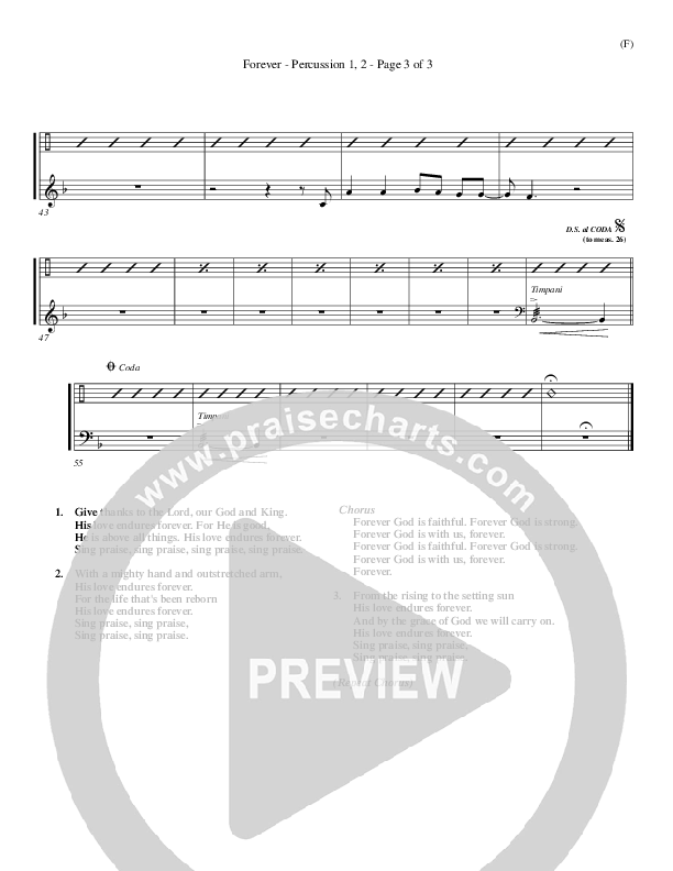 Forever Percussion 1/2 (Chris Tomlin)