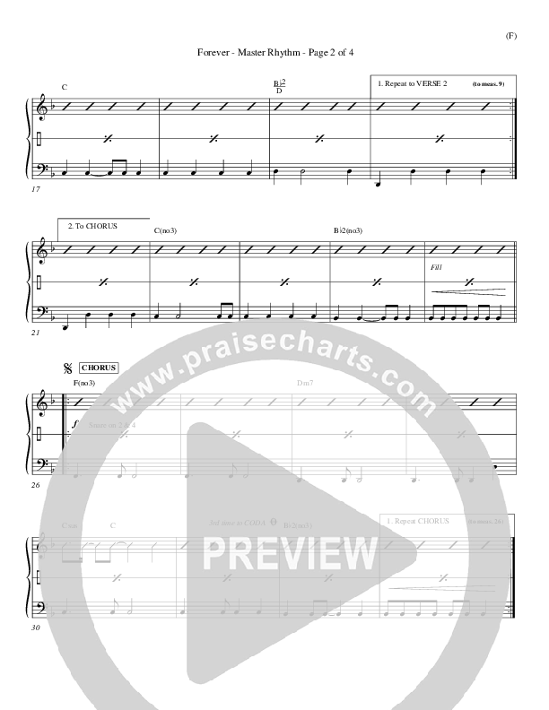 Forever Rhythm Chart (Chris Tomlin)