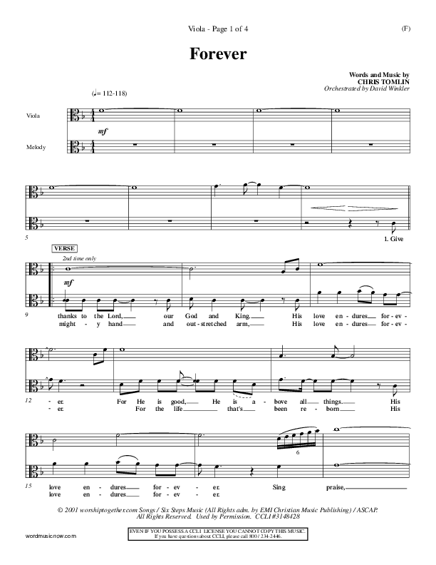 Forever Viola (Chris Tomlin)