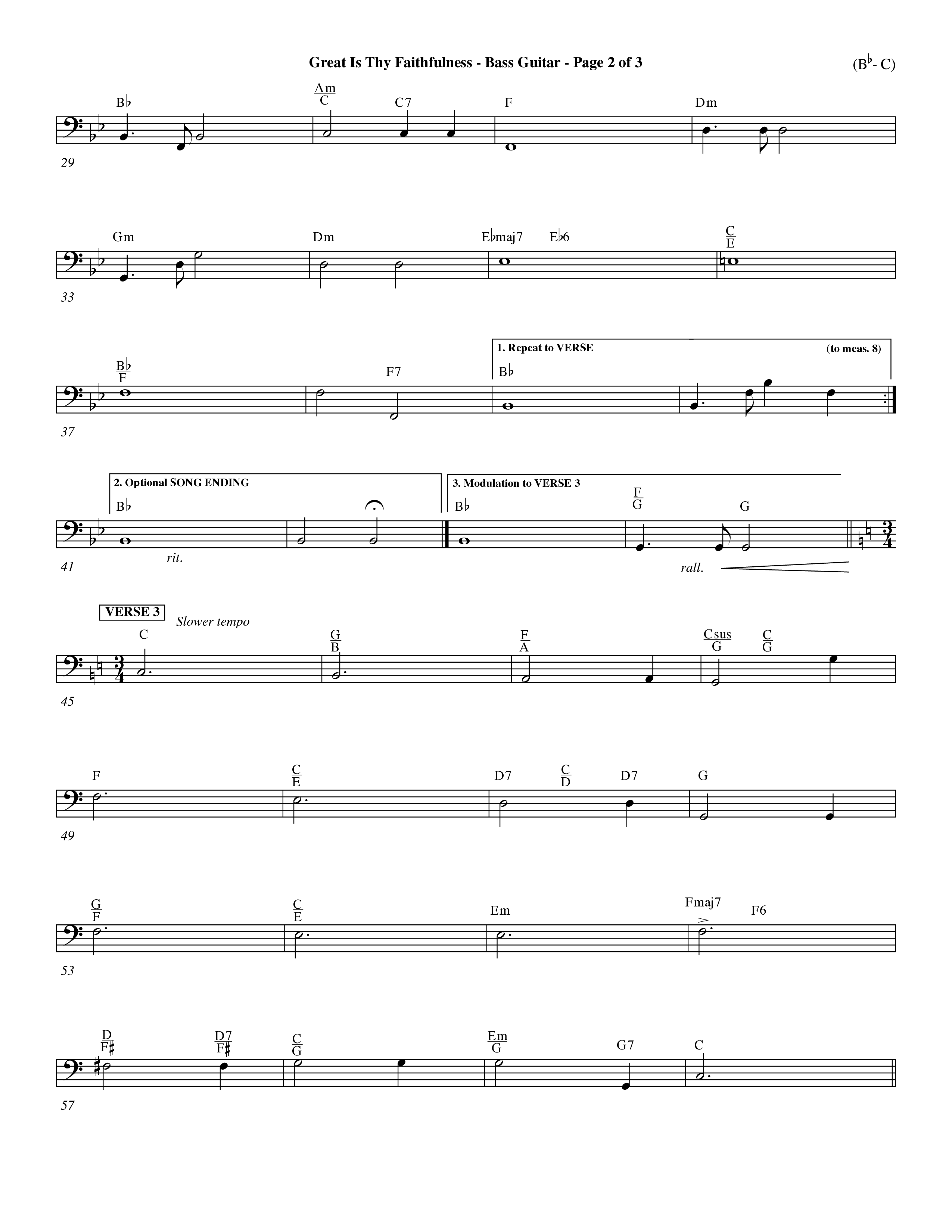 Great Is Thy Faithfulness (Choral Anthem SATB) Bass Guitar (Word Music Choral / Arr. John Coates / Orch. Dave Williamson / Orch. Keith Christopher)