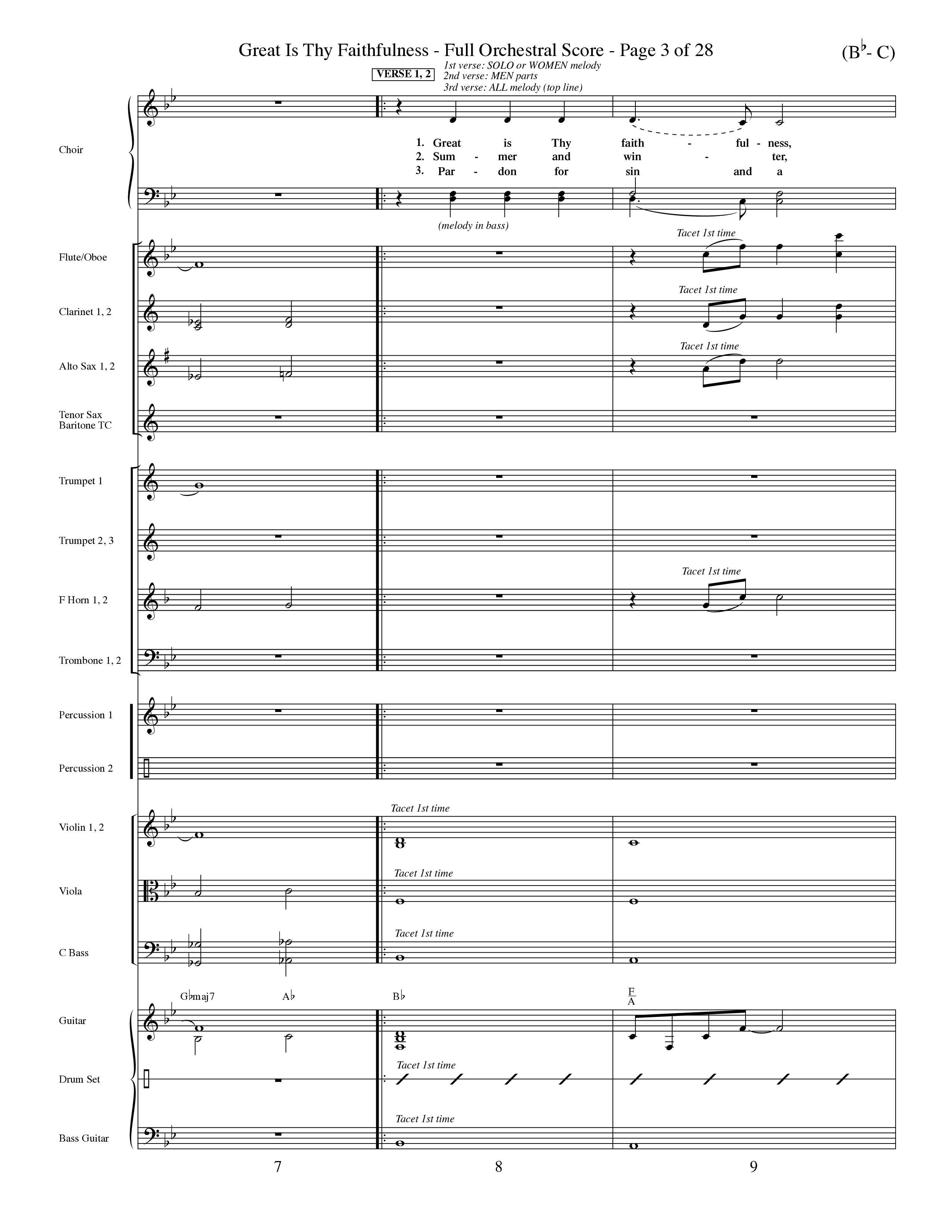 Great Is Thy Faithfulness (Choral Anthem SATB) Orchestration (Word Music Choral / Arr. John Coates / Orch. Dave Williamson / Orch. Keith Christopher)