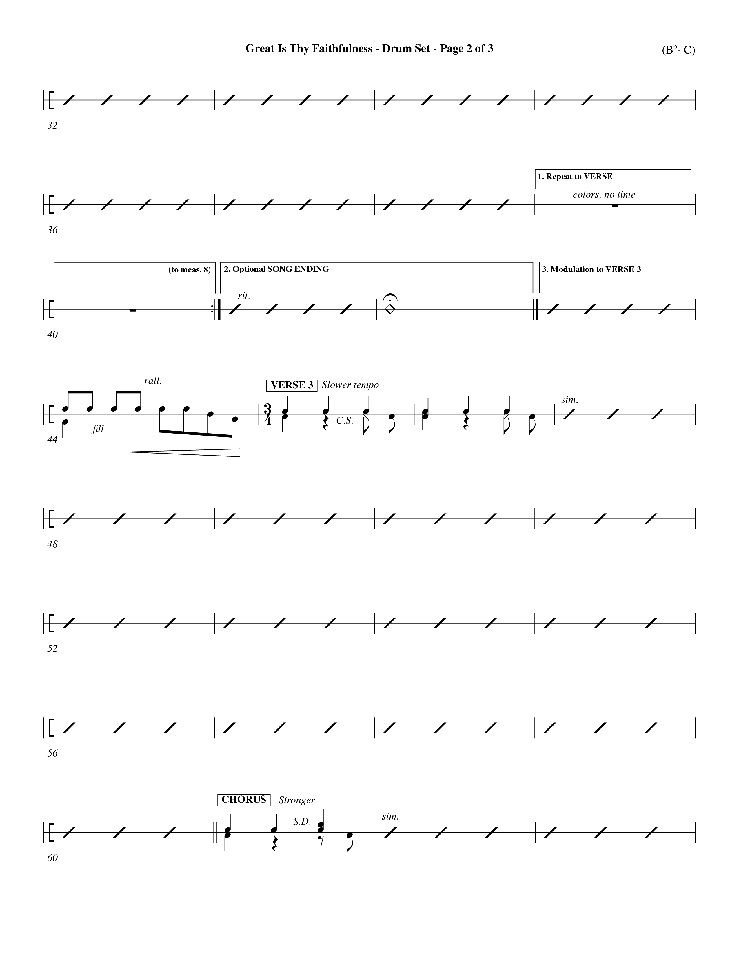 Great Is Thy Faithfulness (Choral Anthem SATB) Drum Set (Word Music Choral / Arr. John Coates / Orch. Dave Williamson / Orch. Keith Christopher)