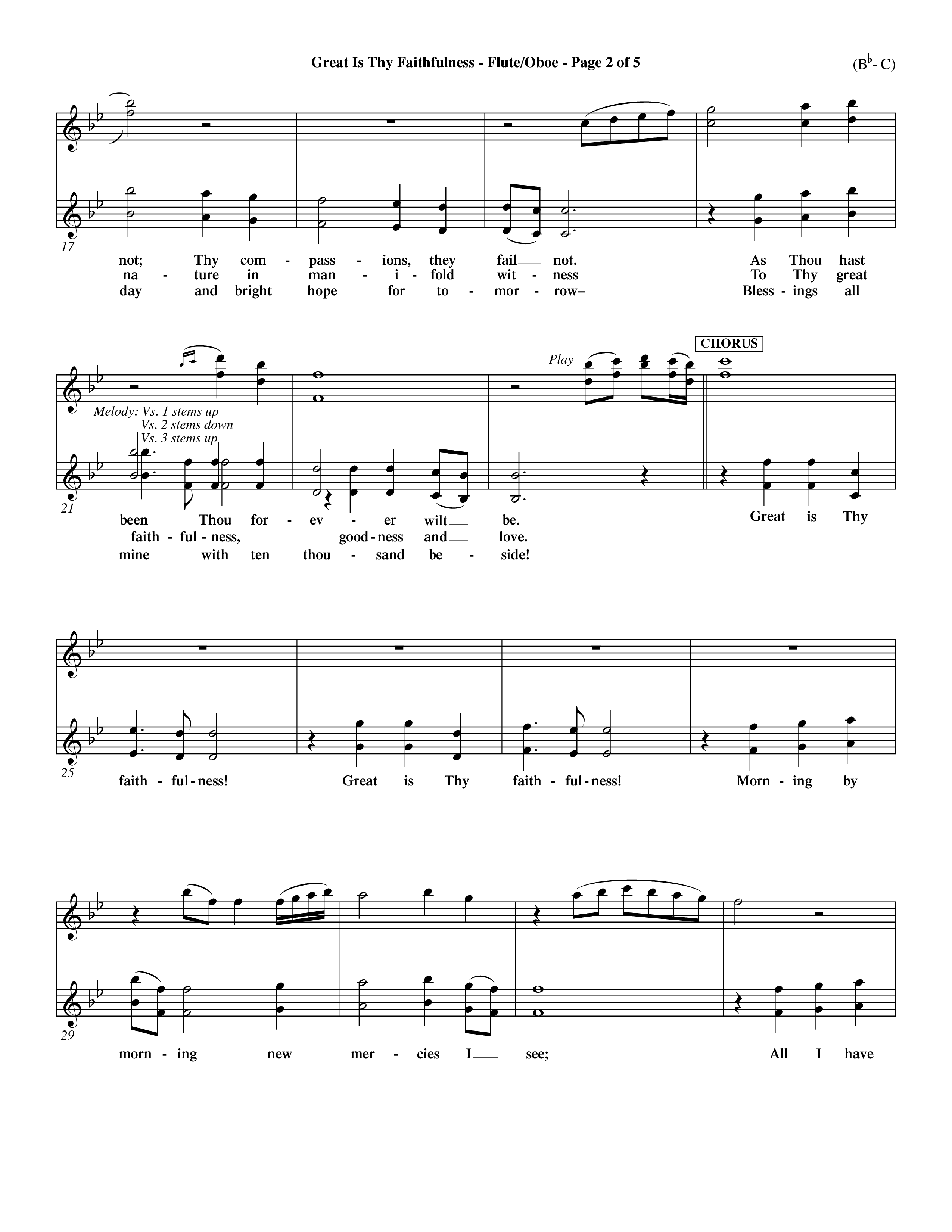 Great Is Thy Faithfulness (Choral Anthem SATB) Flute/Oboe (Word Music Choral / Arr. John Coates / Orch. Dave Williamson / Orch. Keith Christopher)