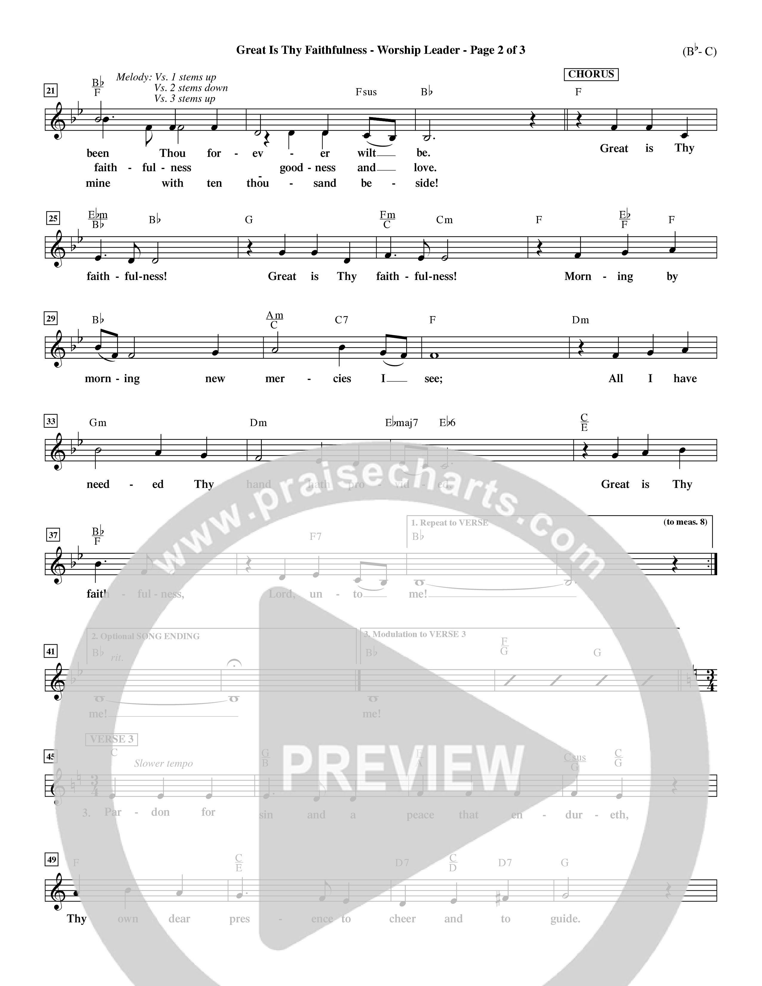 Great Is Thy Faithfulness (Choral Anthem SATB) Lead Sheet (Mel) (Word Music Choral / Arr. John Coates / Orch. Dave Williamson / Orch. Keith Christopher)