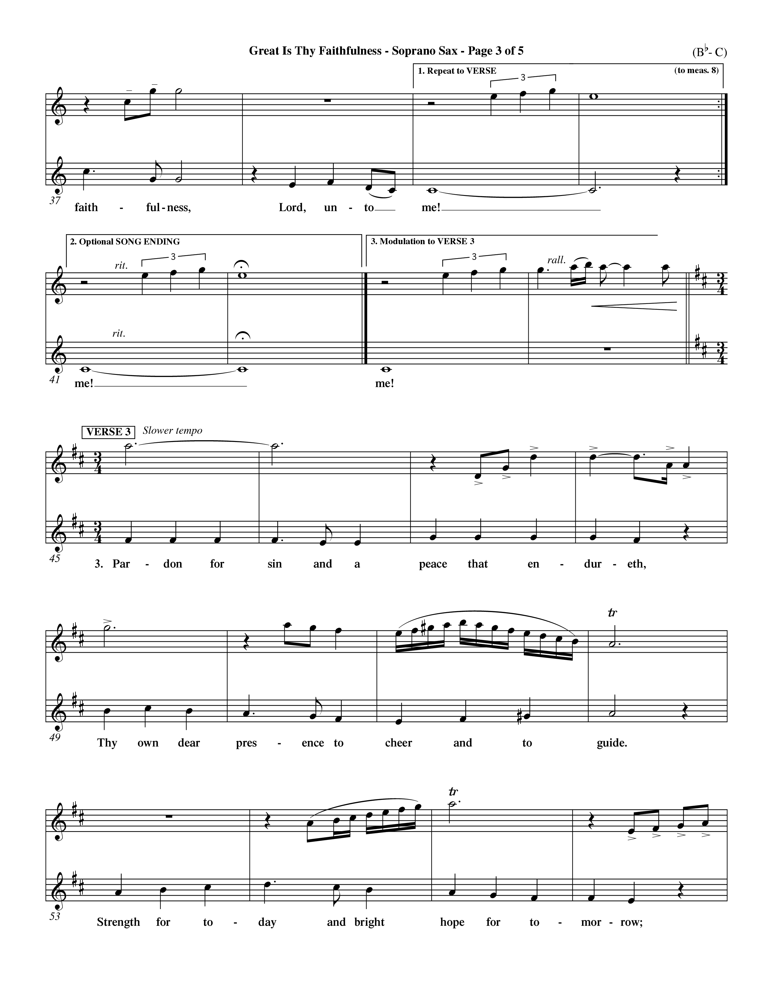 Great Is Thy Faithfulness (Choral Anthem SATB) Saxophone (Word Music Choral / Arr. John Coates / Orch. Dave Williamson / Orch. Keith Christopher)