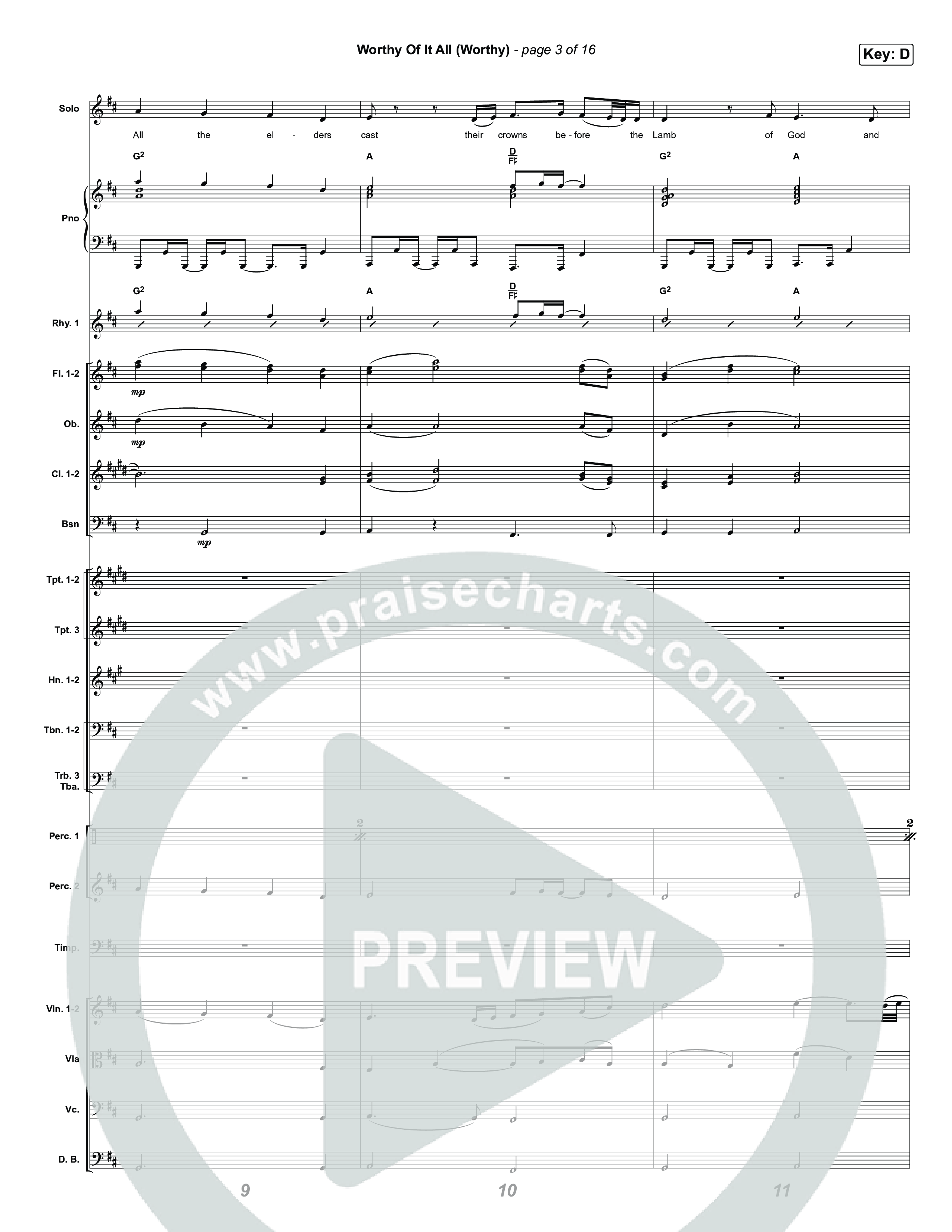 Worthy Of It All (Worthy) Conductor's Score (CeCe Winans)