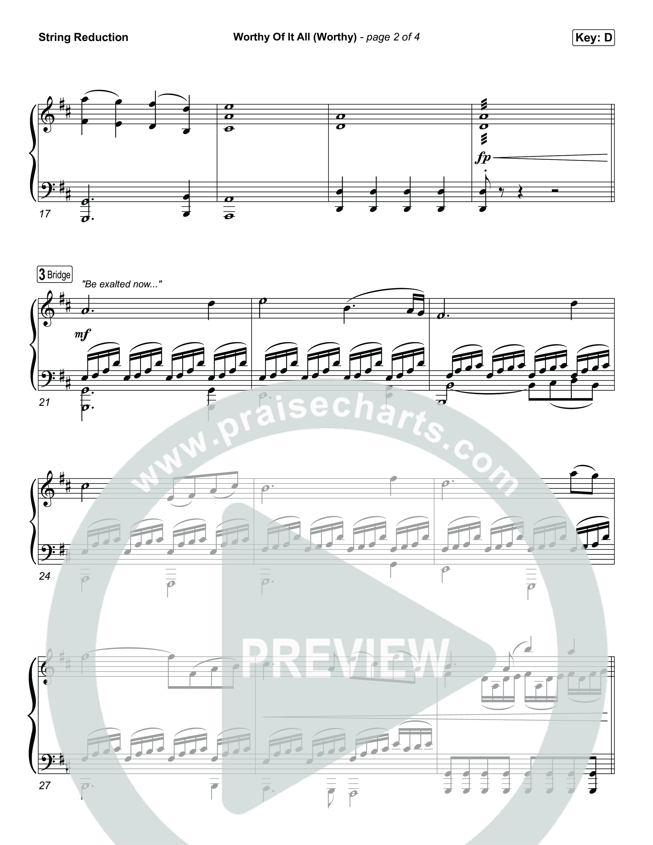 Worthy Of It All (Worthy) String Reduction (CeCe Winans)