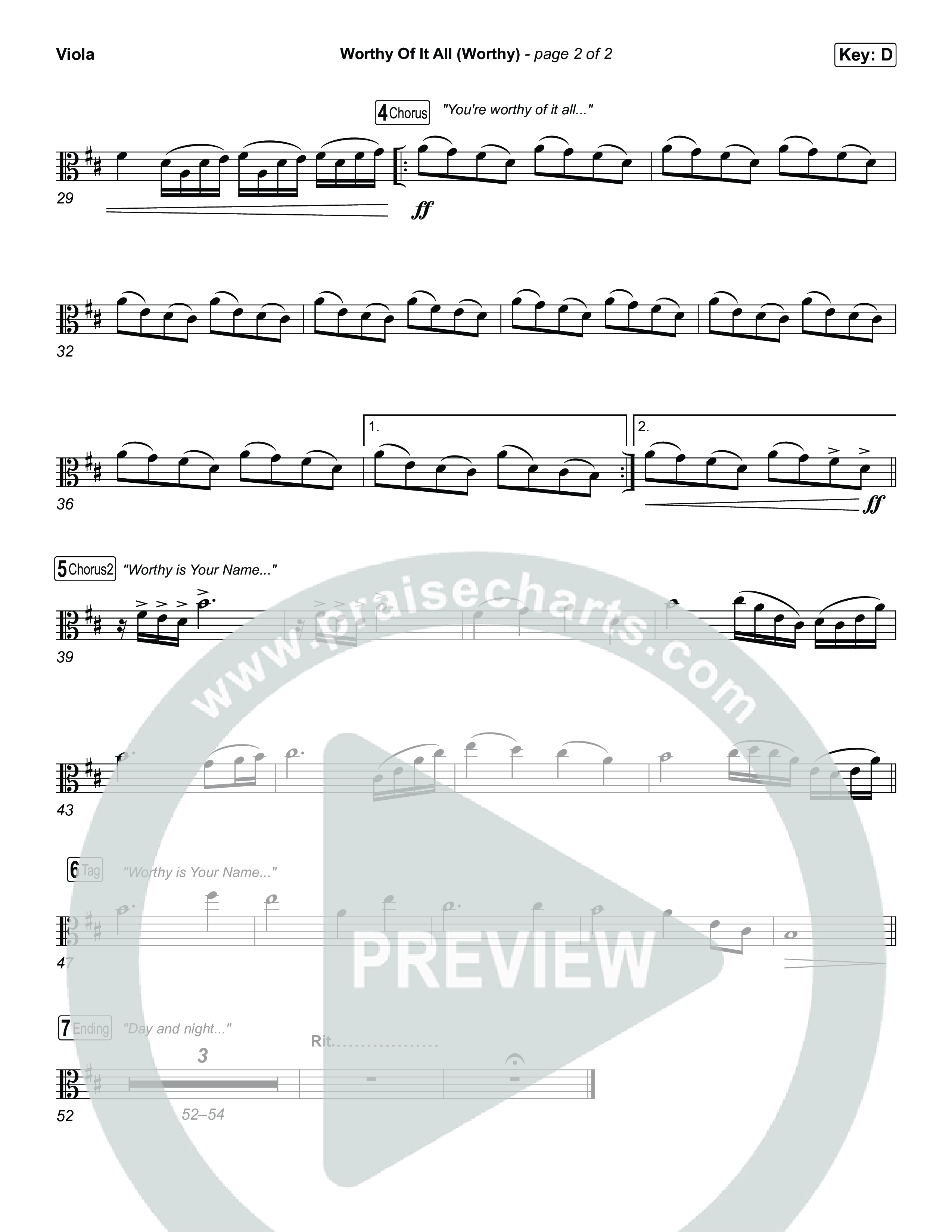 Worthy Of It All (Worthy) Viola (CeCe Winans)