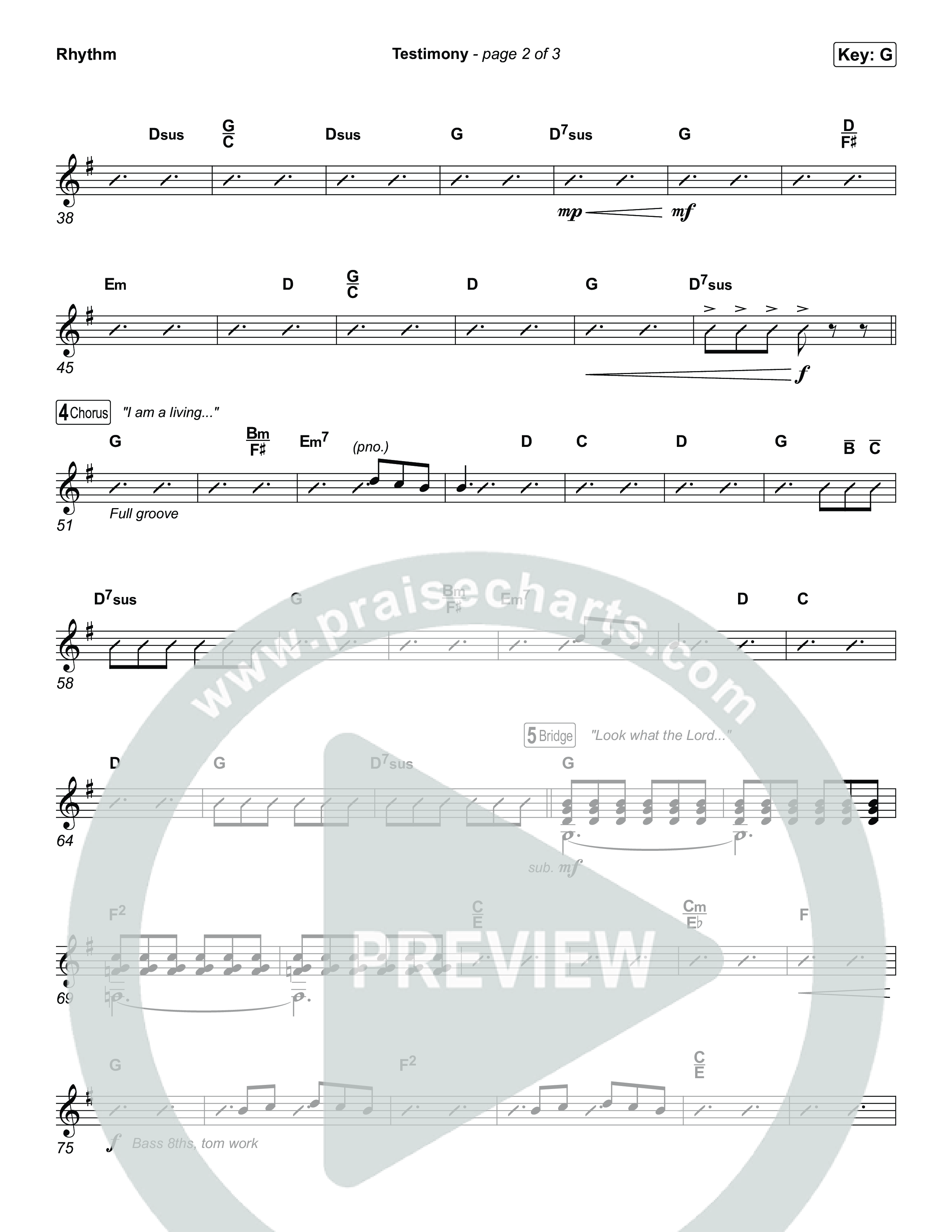 Testimony Rhythm Chart (Terrian)