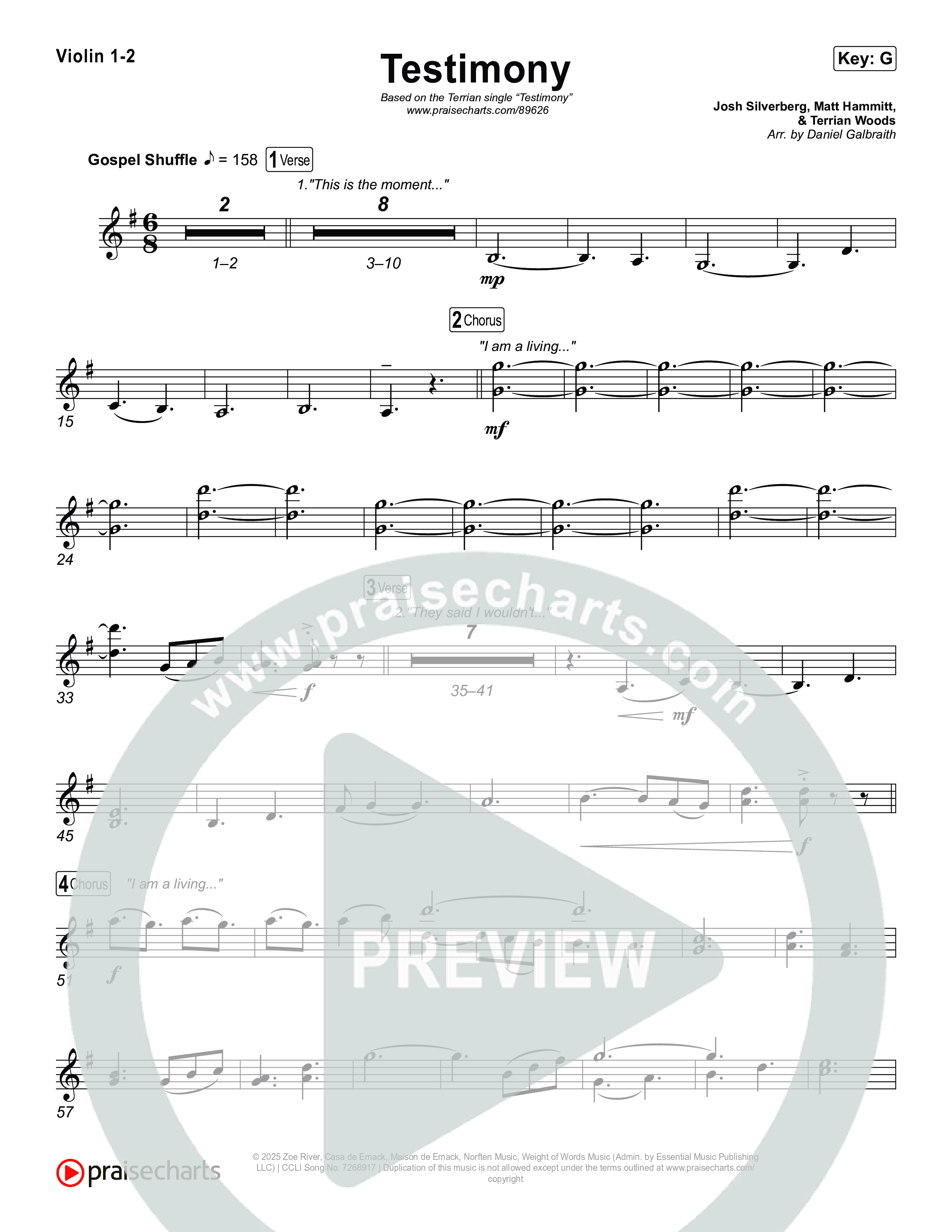 Testimony Violin 1,2 (Terrian)