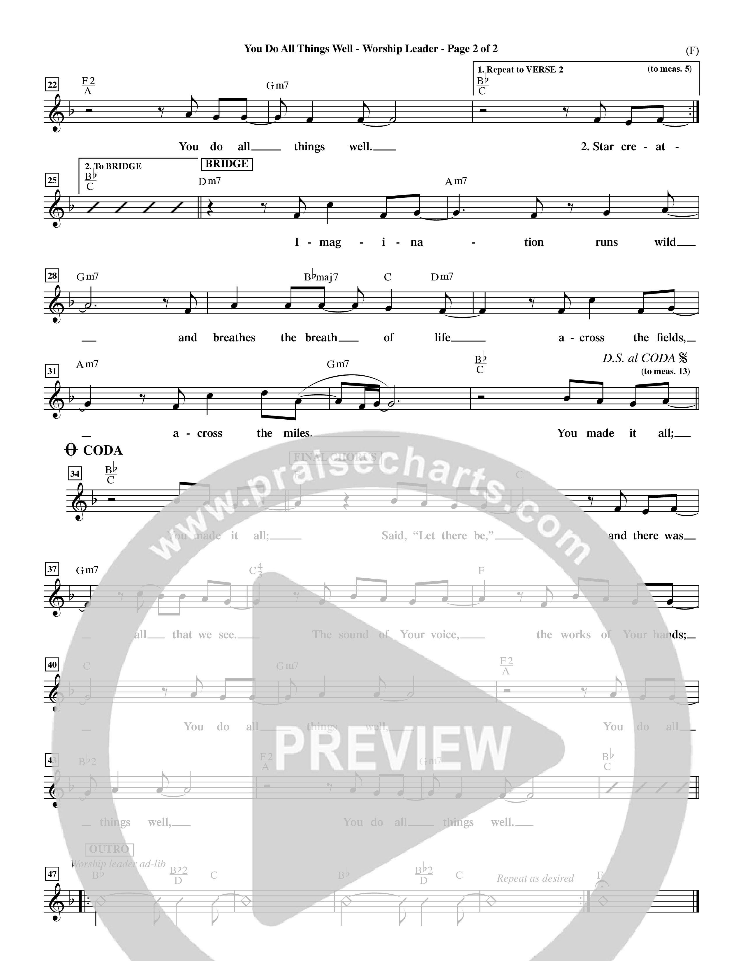 You Do All Things Well (Choral Anthem SATB) Rhythm Pack (Word Music Choral / Orch. Dave Williamson)