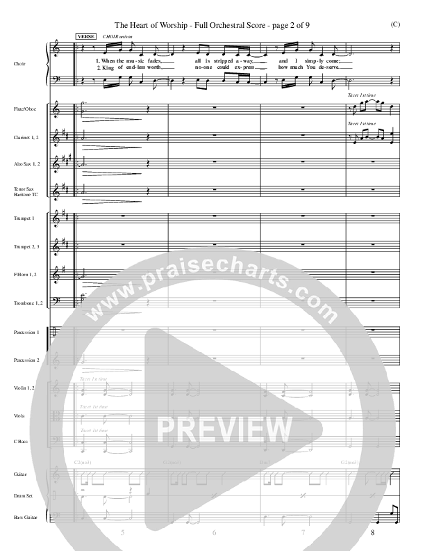 The Heart Of Worship Conductor's Score (Matt Redman)