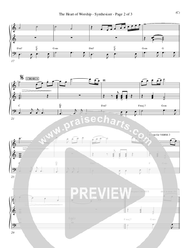 The Heart Of Worship Synth (Matt Redman)