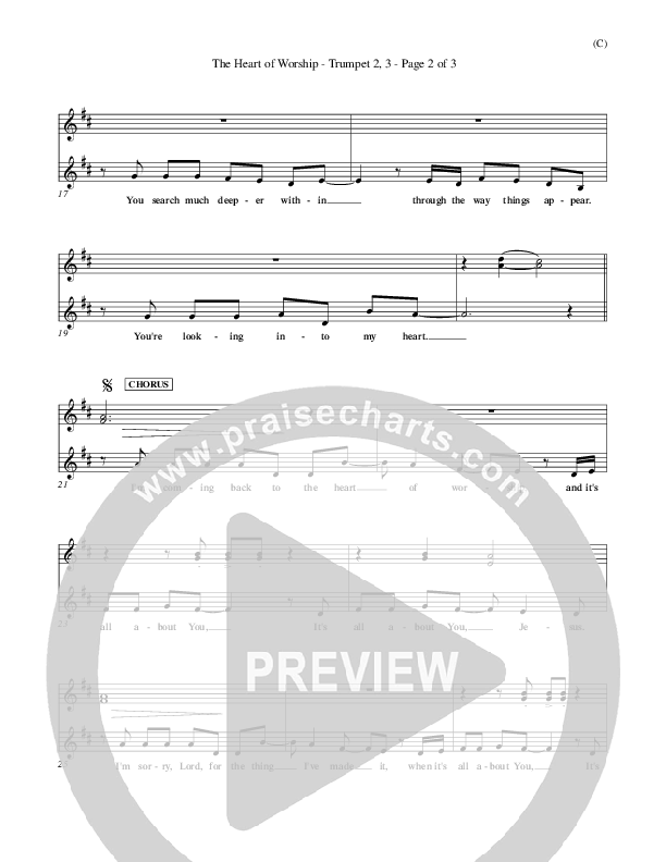 The Heart Of Worship Trumpet 2/3 (Matt Redman)